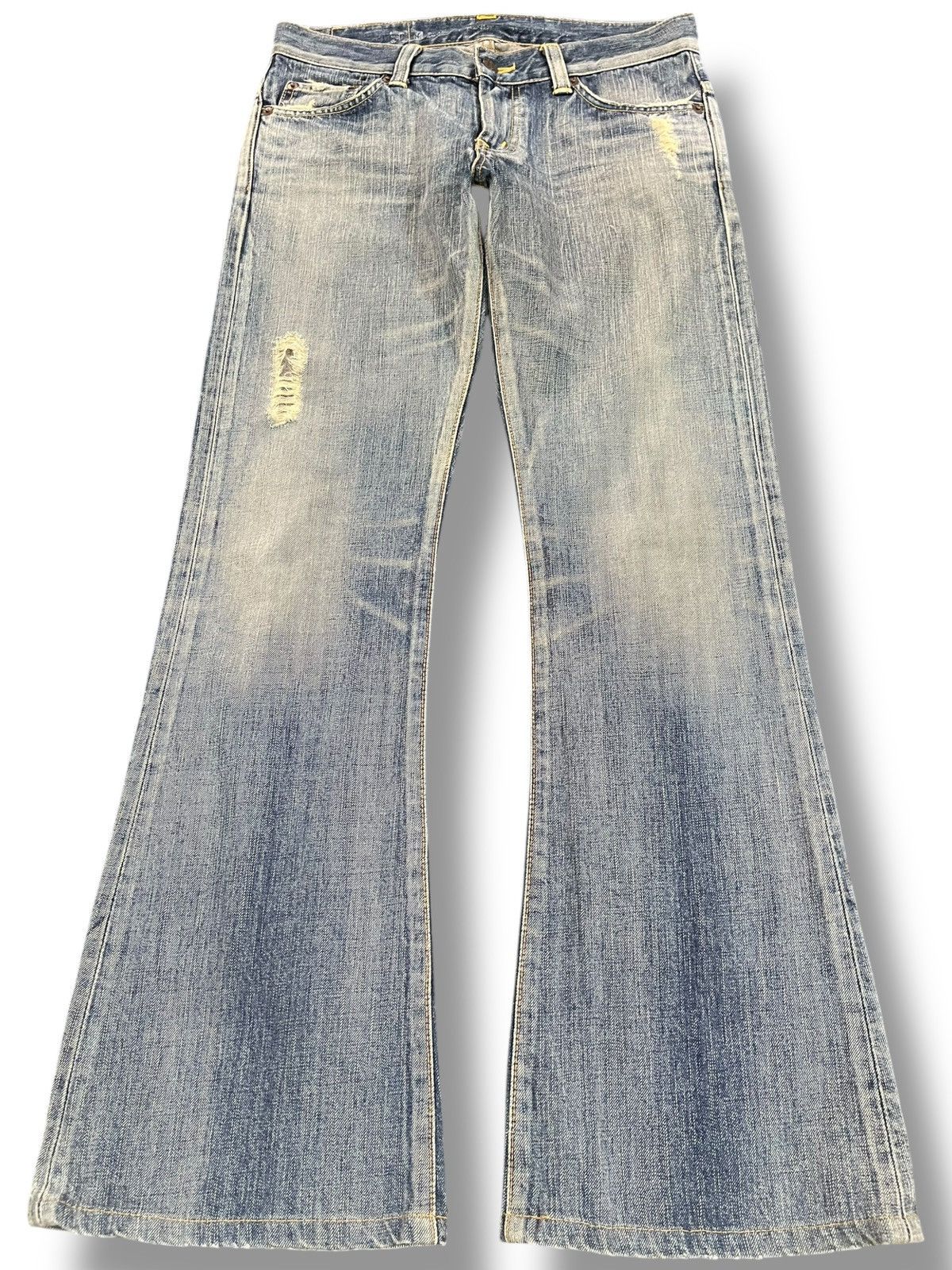 Edwin × Le Grande Bleu (L.G.B.) Vintage Edwin 503 Flare Bell Bottom Denim Size US 30 / EU 46 - 1 Thumbnail