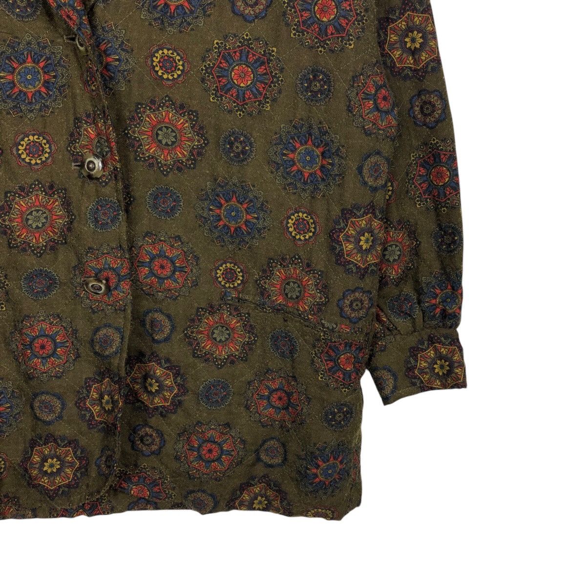 Vintage Button Jacket FullPrint Floral I 1981 Made in Italy