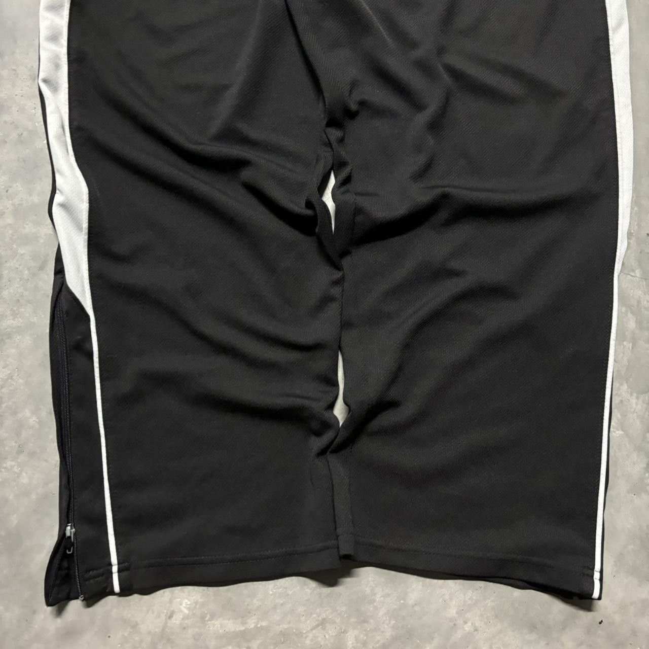 Russell Athletic × Vintage Crazy Vintage Y2K/2000s Baggy Black Striped Russell Drill Essential Track Pants! Size US 36 / EU 52 - 4 Thumbnail