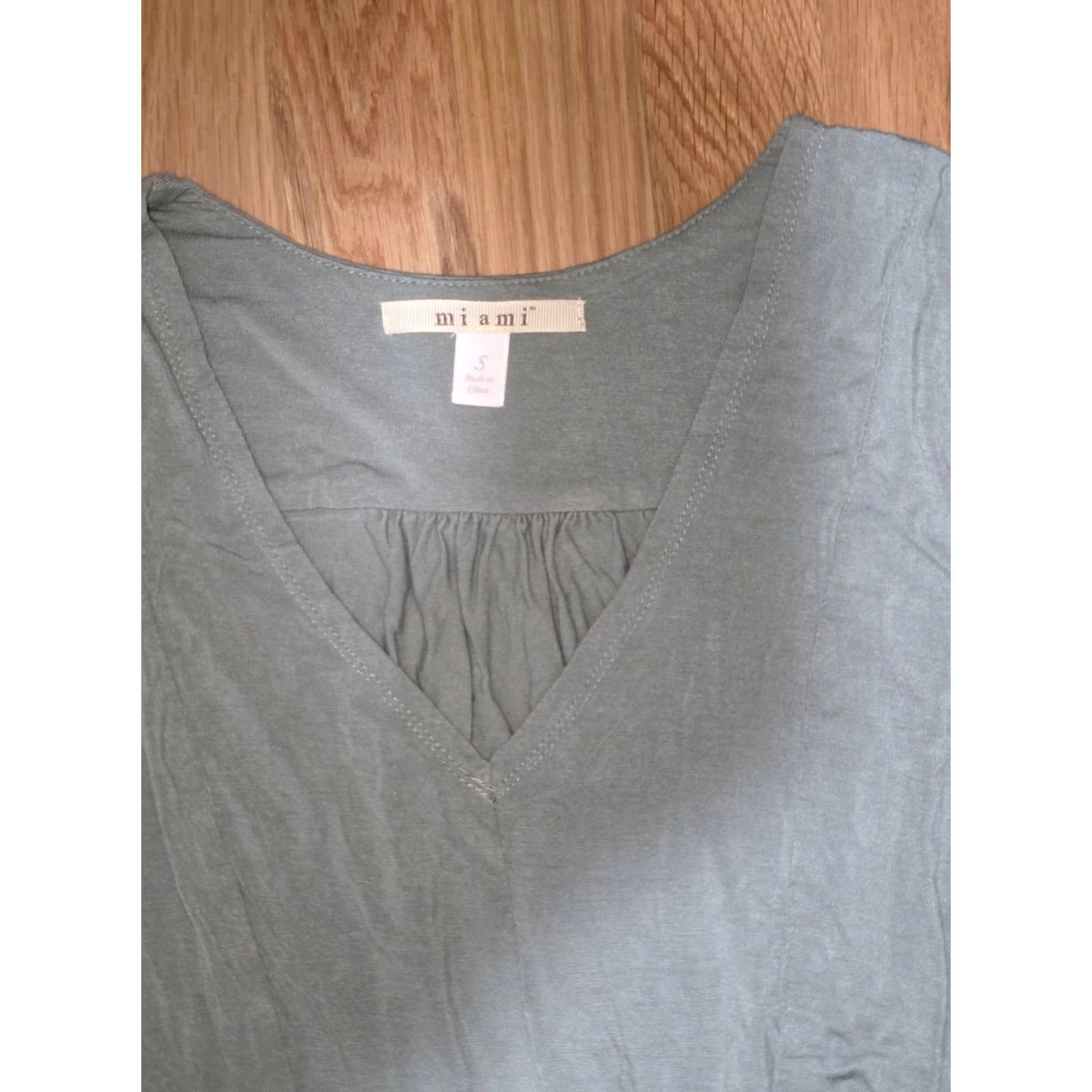 Vintage VINTAGE? No. Miami Mini Dress Women's Size S Gray V-Neck Sleeveless Tie Waist Lace Trim Dress Size S / US 4 / IT 40 - 5 Thumbnail