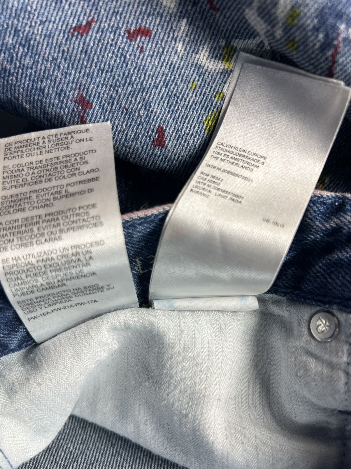 Calvin Klein Calvin Klein Paint Splatter Jeans – W28 L30 – Italian Fabric Size US 28 / EU 44 - 8 Thumbnail