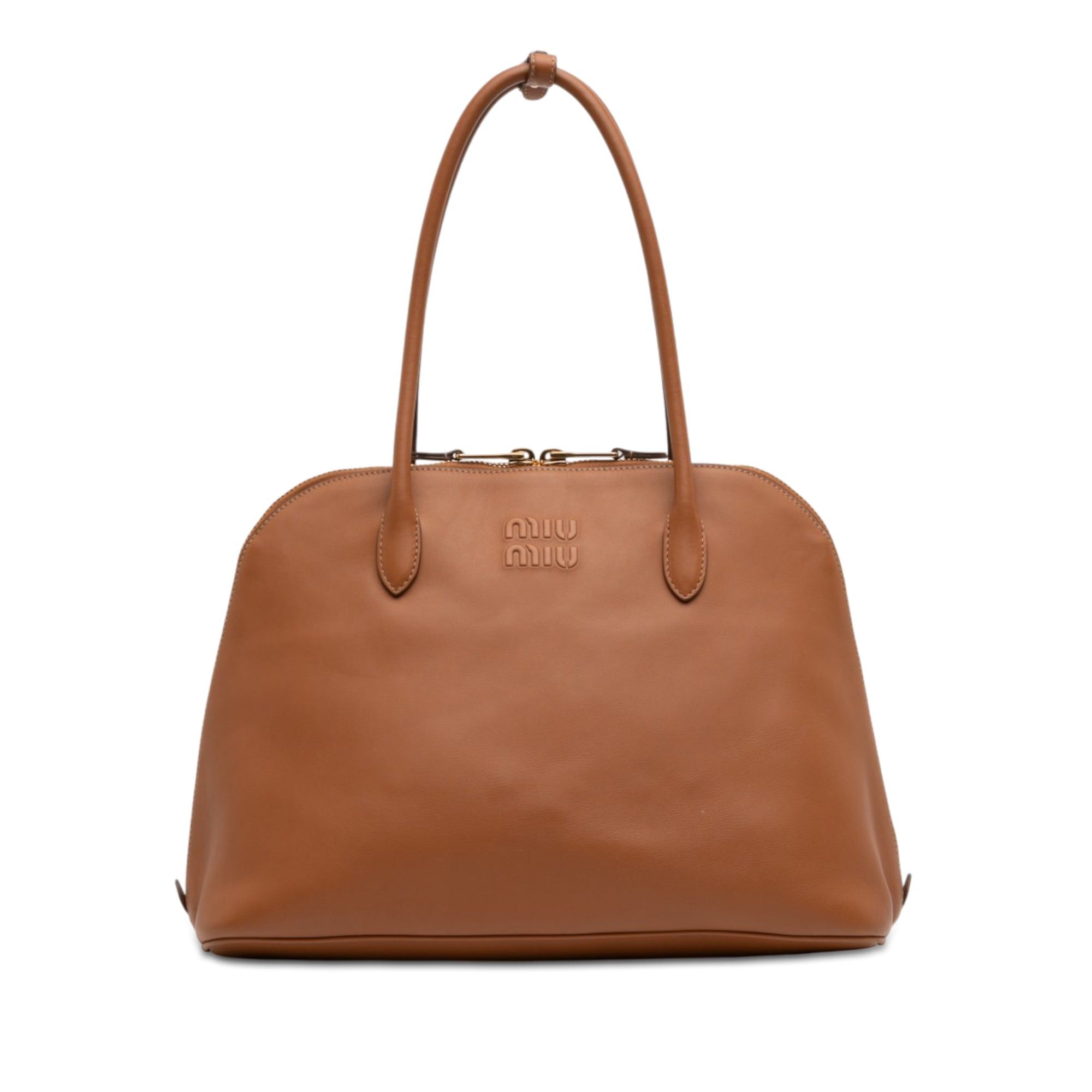 Miu Miu Softy Calfskin Embossed Logo Shoulder Bag Size ONE SIZE - 1 Thumbnail