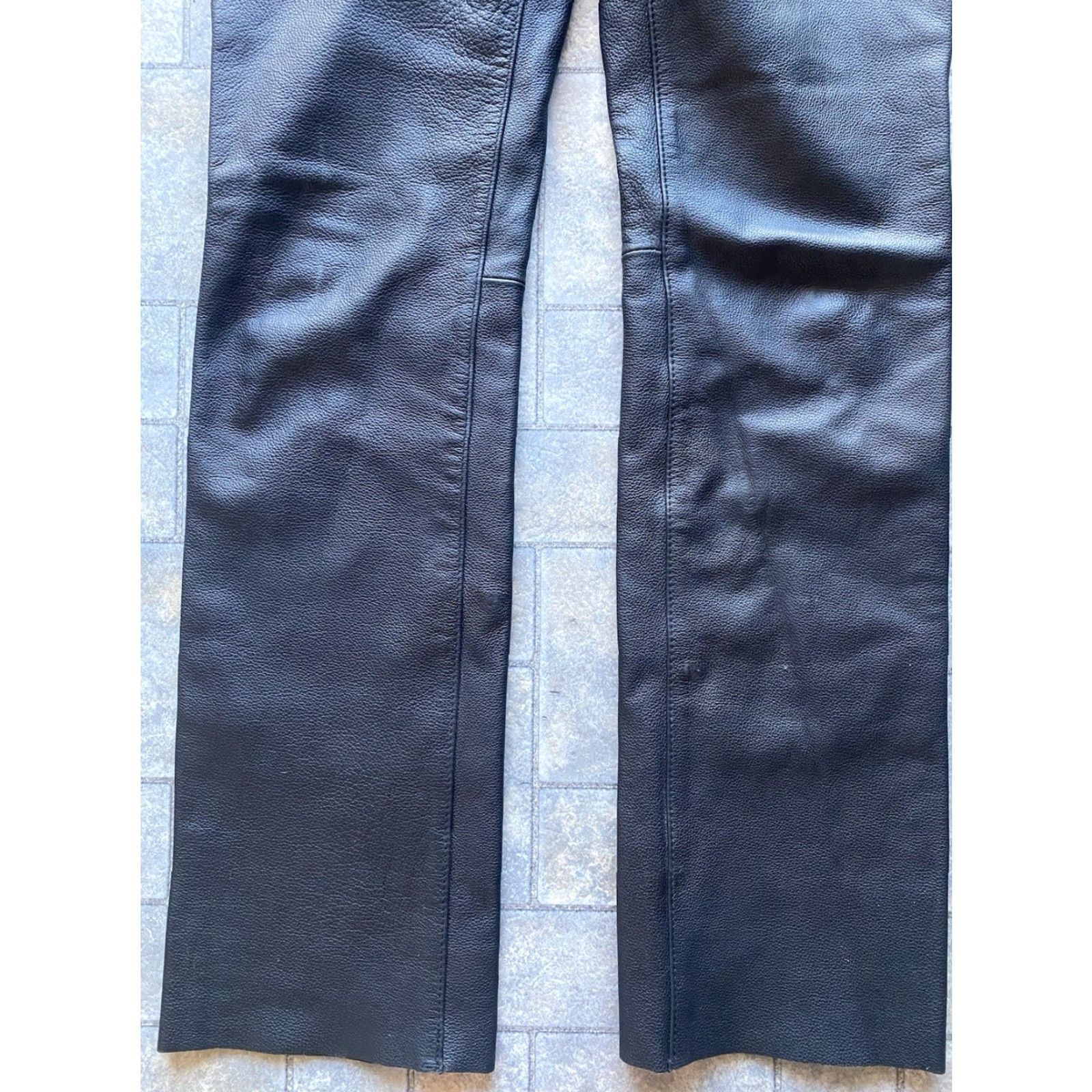 Vintage First Classics Leather Pants Women Black Size 10 Size 32" / US 10 / IT 46 - 2 Thumbnail