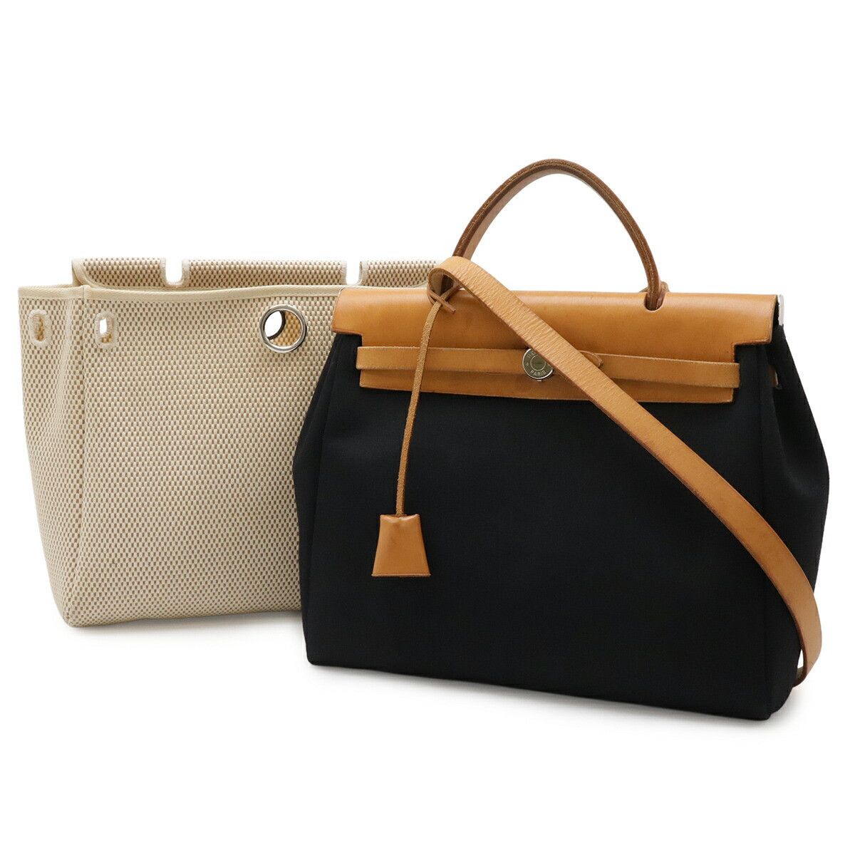 Hermes Hermes Hermes Herbag PM Canvas 2way Bag Textile Shoulder Bag Stamp G (2003) DUTY FREE for USA Size ONE SIZE - 1 Thumbnail