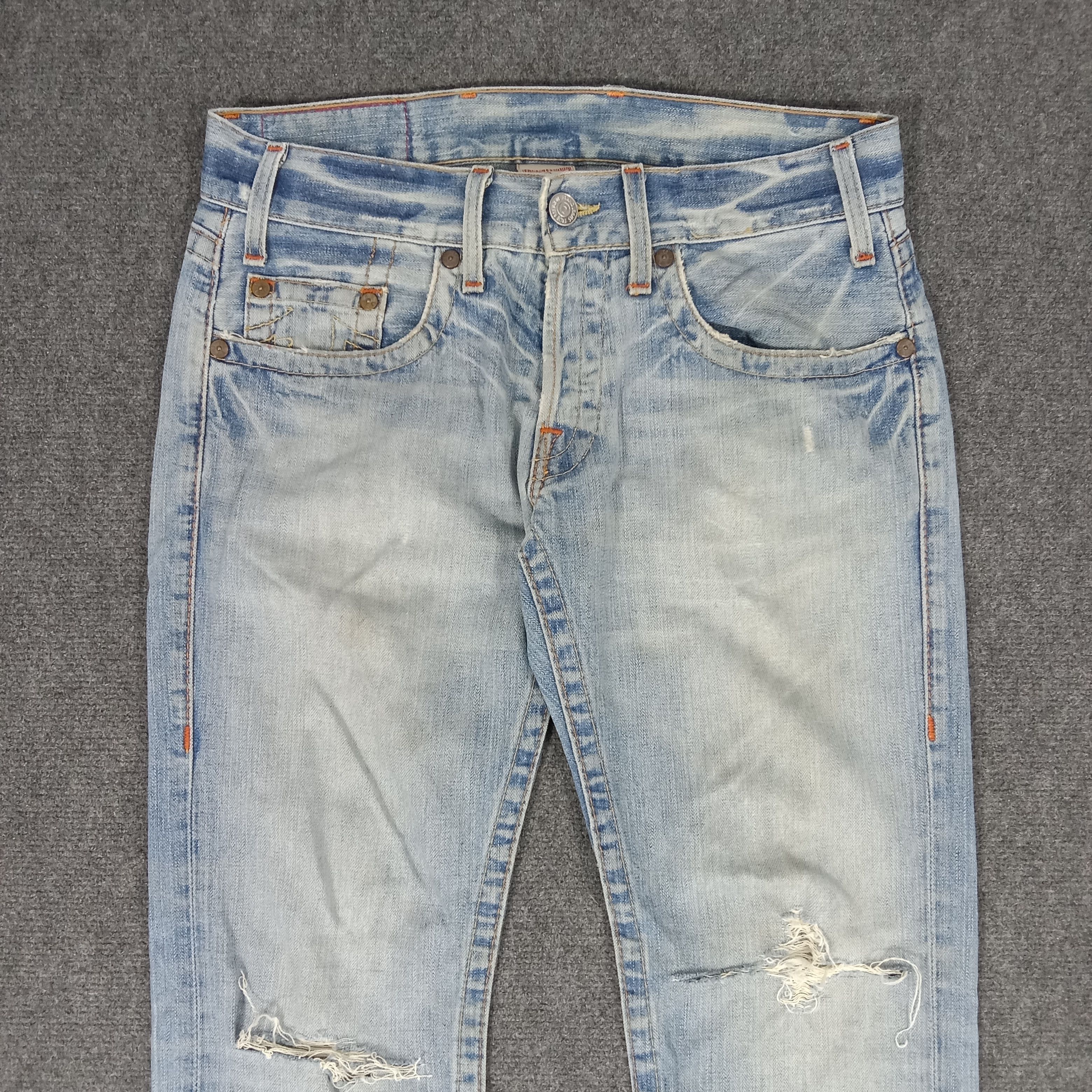 True Religion × Vintage True Religion American Distressed Style Denim Jeans Size US 33 - 6 Thumbnail