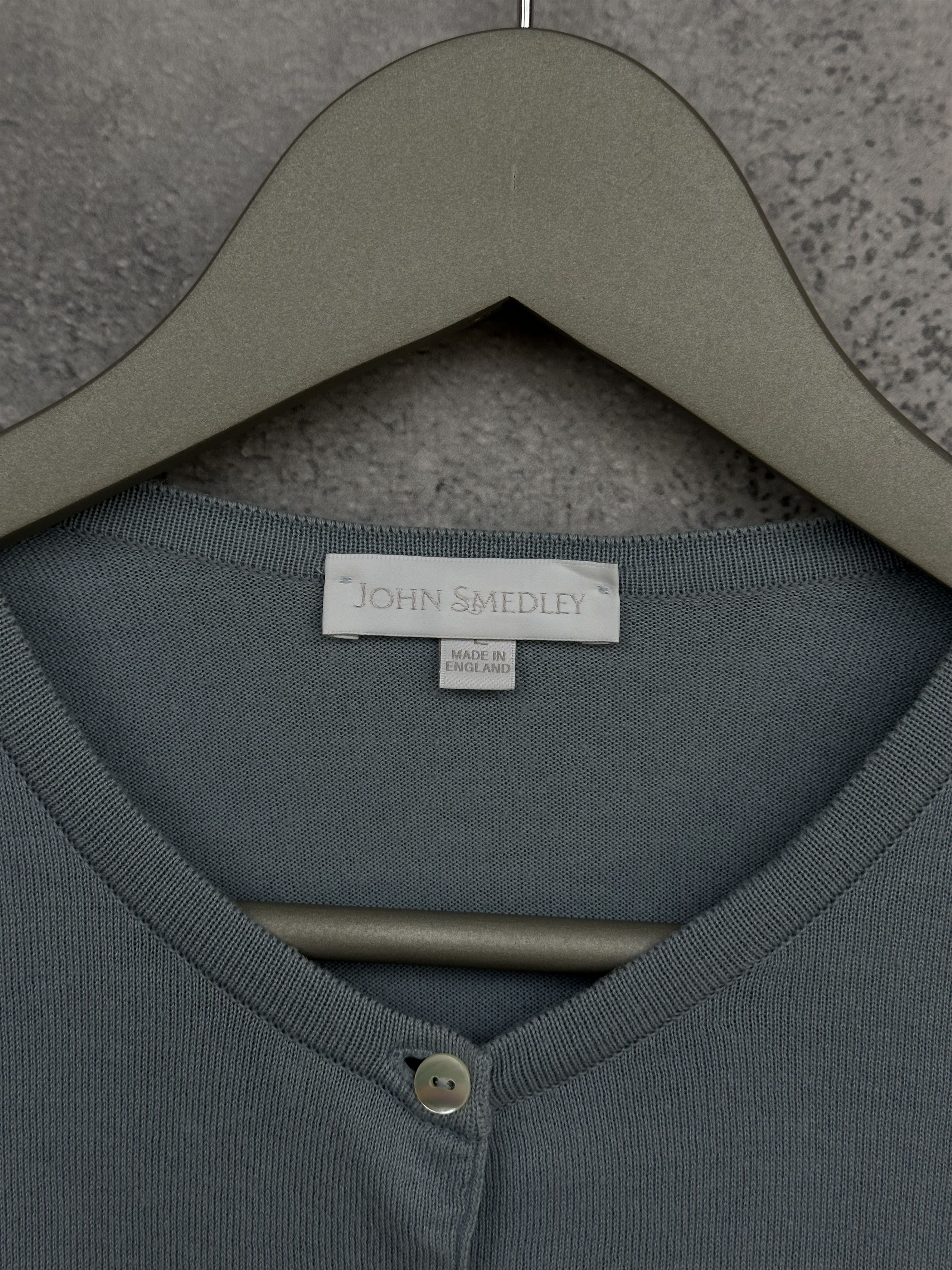 John Smedley John Smedley Sea Island Cotton Cardigan Crew Lightweight Size L / US 10 / IT 46 - 9 Thumbnail