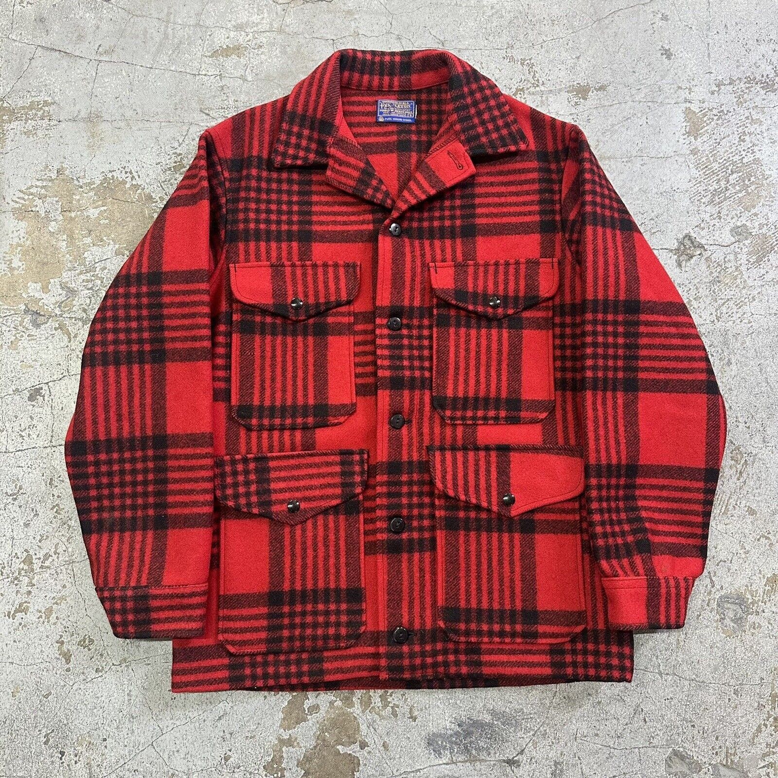 image of Made In USA x Pendleton Vintage Pendleton Buffalo Plaid Wool Hunting Mackinaw Jacket (Size Small)