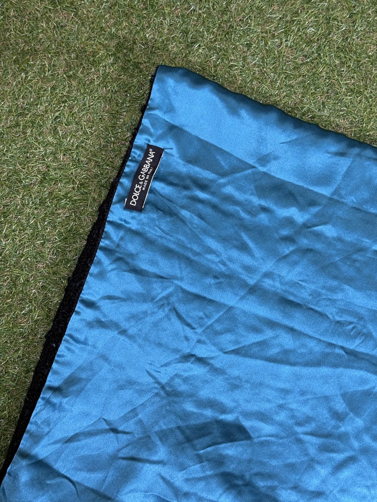 Dolce & Gabbana Dolce & Gabbana Turquoise Silk-Feel Scarf Size ONE SIZE - 3 Thumbnail