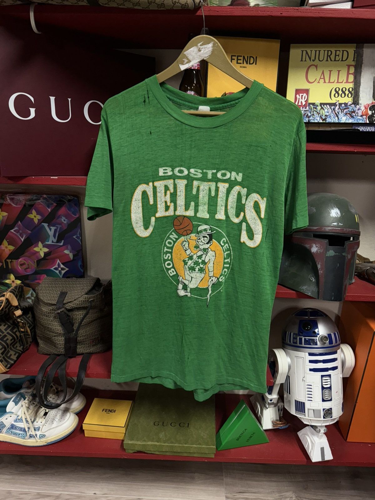 Vintage Vintage 89’s Boston Celtics T-Shirt Single Stitch Size Med Size US M / EU 48-50 / 2 - 9 Thumbnail
