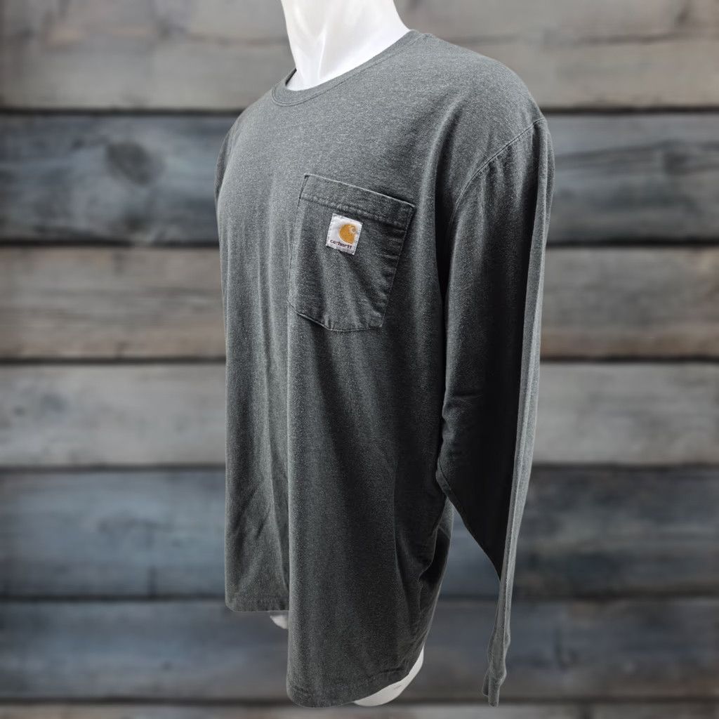 Carhartt VINTAGE Carhartt Shirt Mens XL Tall Green Loose Fit Long Sleeve Pocket K126-354 Size US XL / EU 56 / 4 - 1 Thumbnail