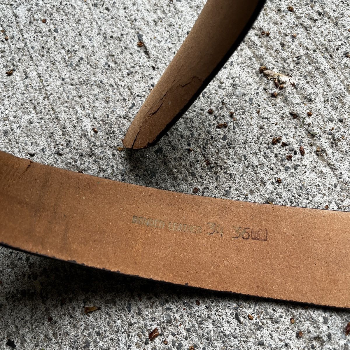 Vintage Vintage Ted Solid Brass Buckle Brown Leather Belt L/XL 70's Size ONE SIZE - 5 Thumbnail