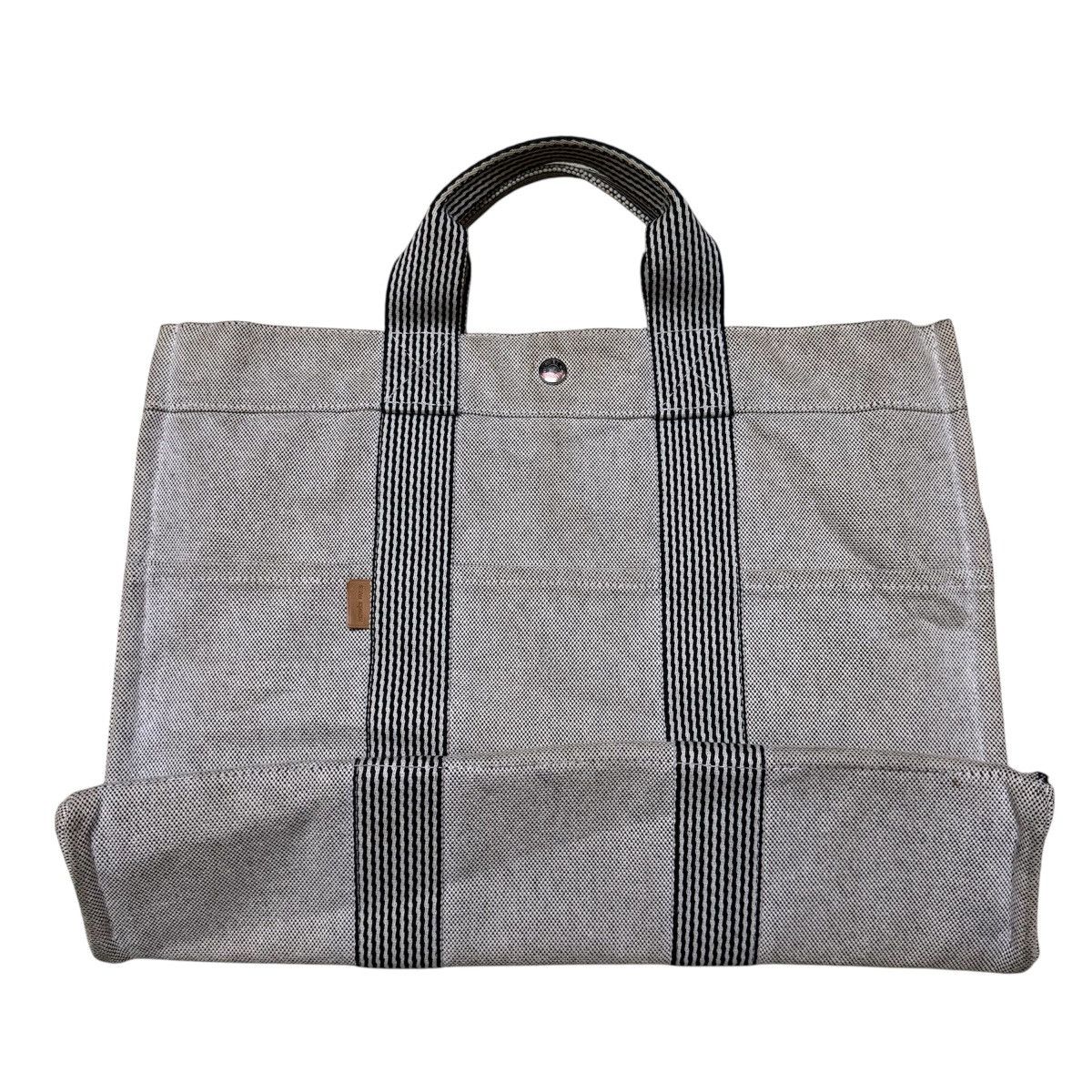 Hermes Vintage Luxury Hermes Tote Bag Herline Bag Grey Cavas Bag Size ONE SIZE - 4 Thumbnail