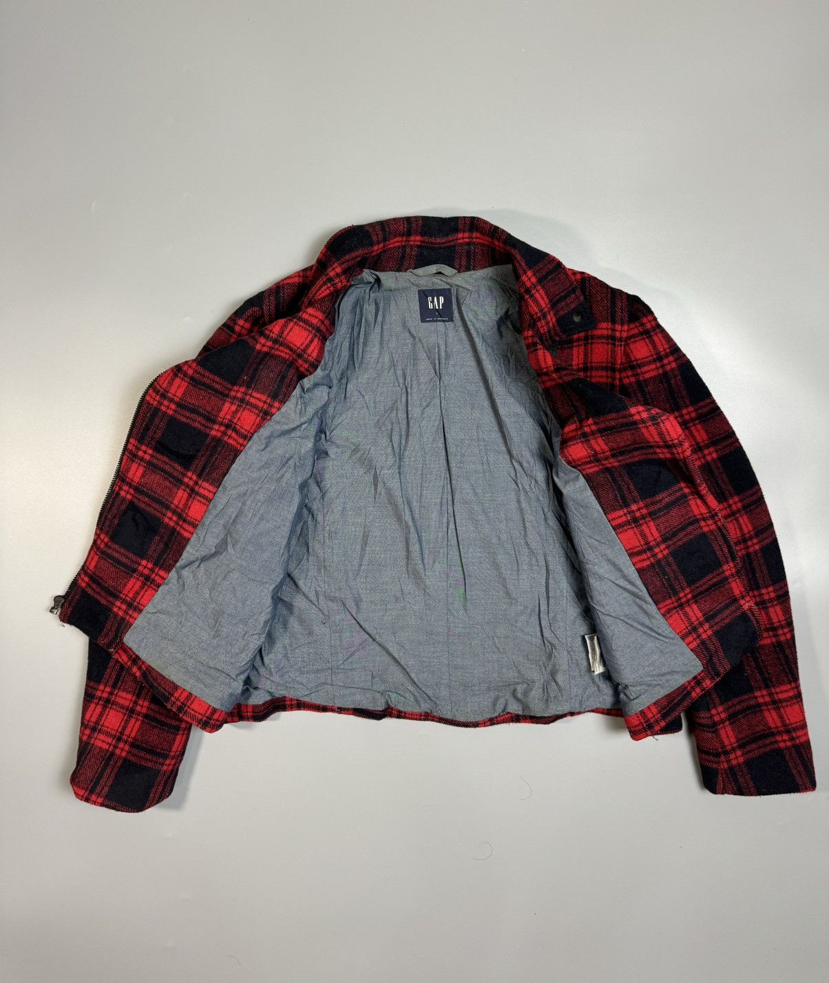 Gap 🔥Vintage 90s🔥 GAP Double Collar Wool Jacket Size L / US 10 / IT 46 - 7 Thumbnail