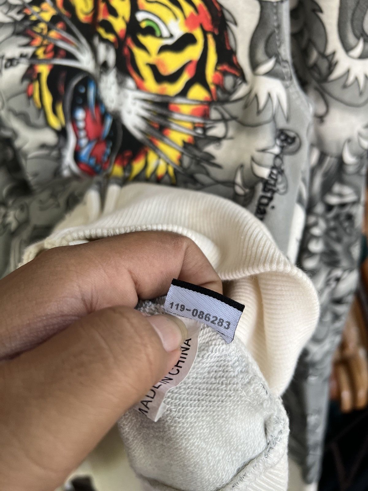 Christian Audigier Ed Hardy by Christian Audiger all-over tattoo zip up hoodie Size US M / EU 48-50 / 2 - 7 Thumbnail