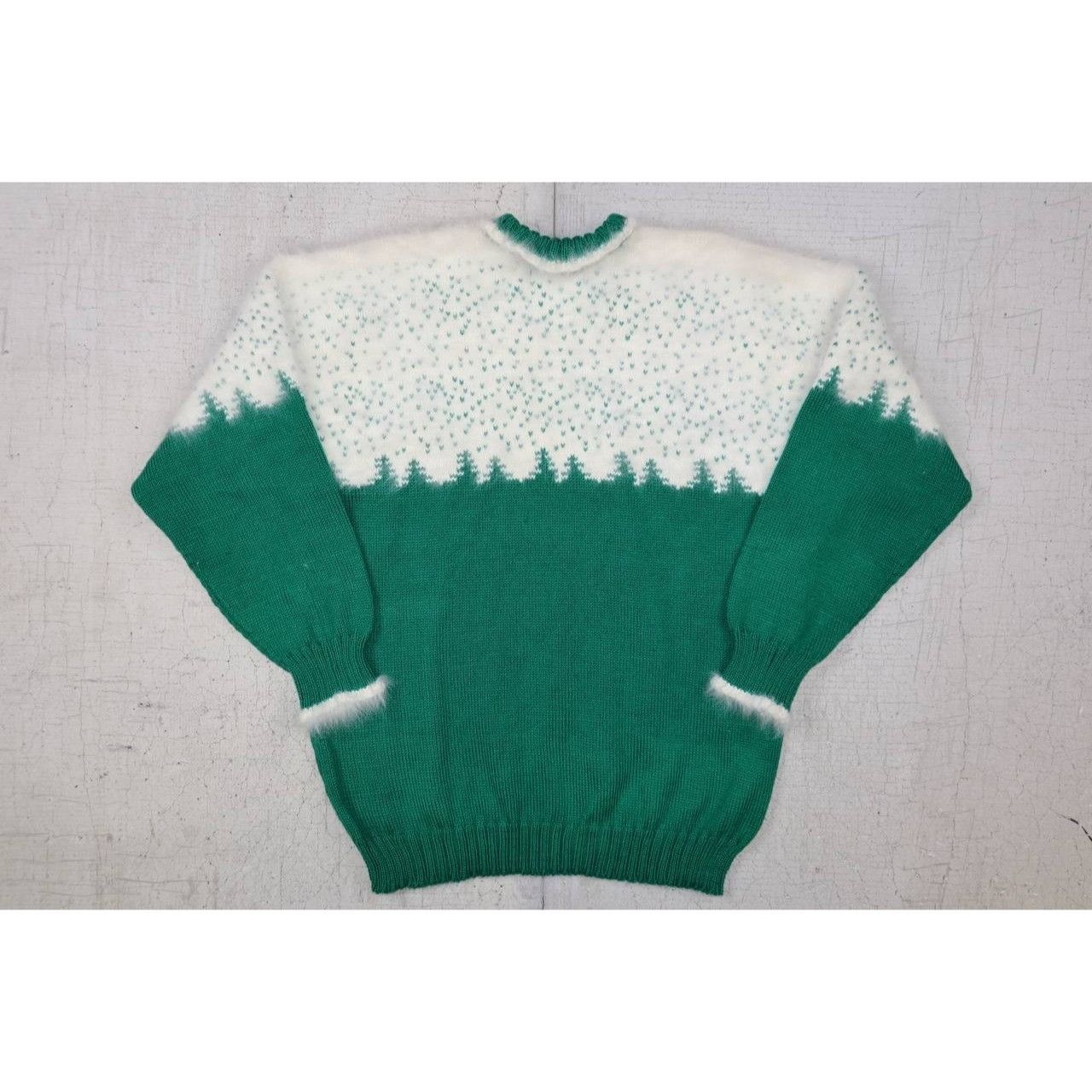 Vintage Ceau Mar Women's L Wool & Angora Sweater w/Fluffy Trim Size L / US 10 / IT 46 - 3 Thumbnail