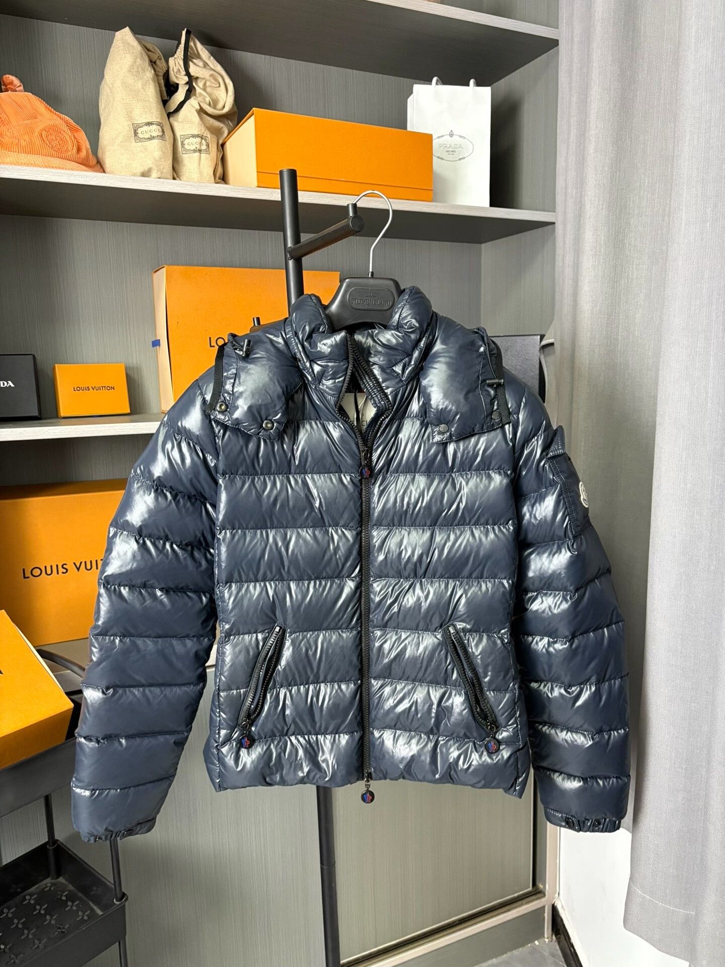 Moncler Moncler Down Blue Down Jacket XS Women Size XS / US 0-2 / IT 36-38 - 1 Thumbnail