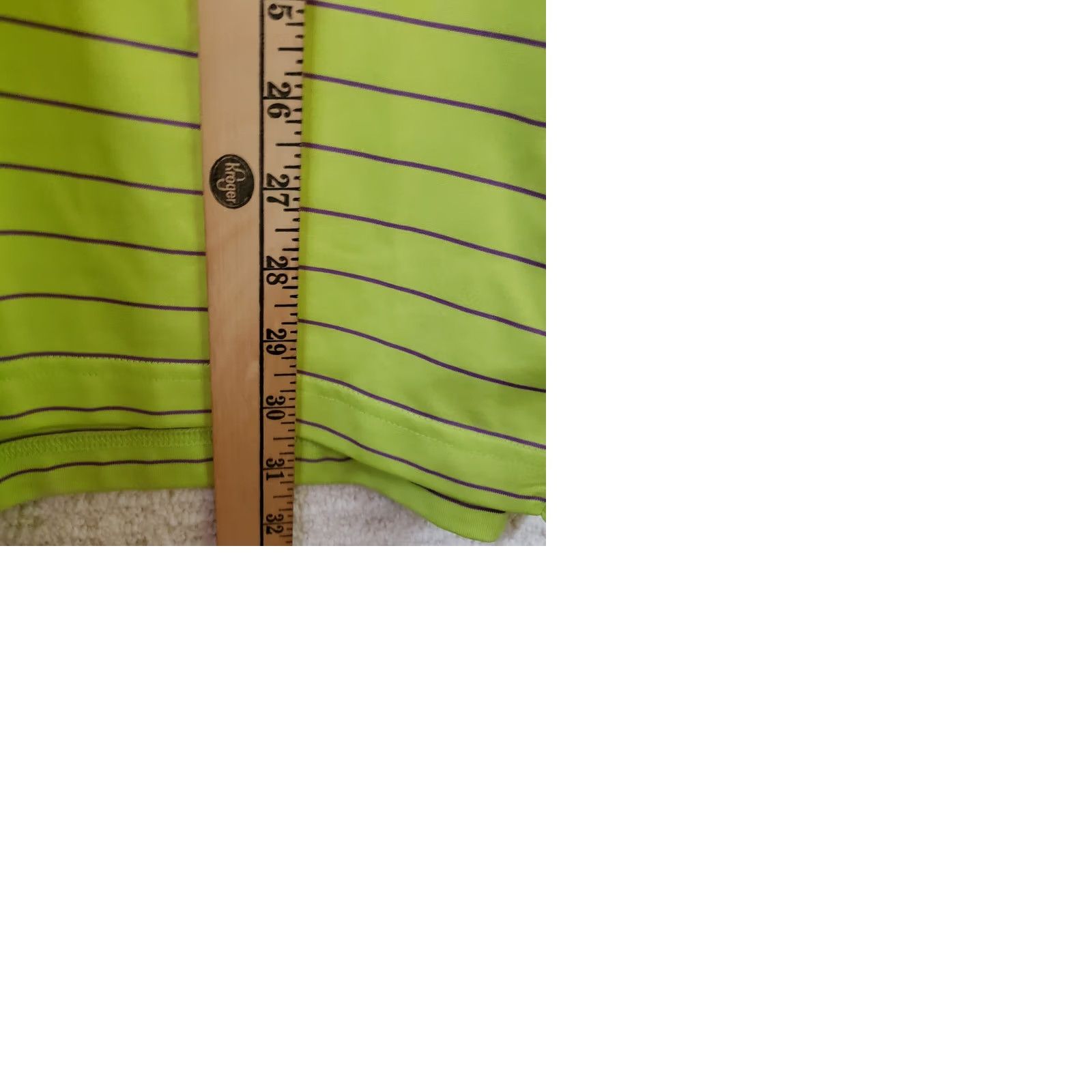 Vintage Donald Ross Golf Polo Shirt Green Size Medium Striped Quarter Button Up Mens Size US M / EU 48-50 / 2 - 9 Thumbnail