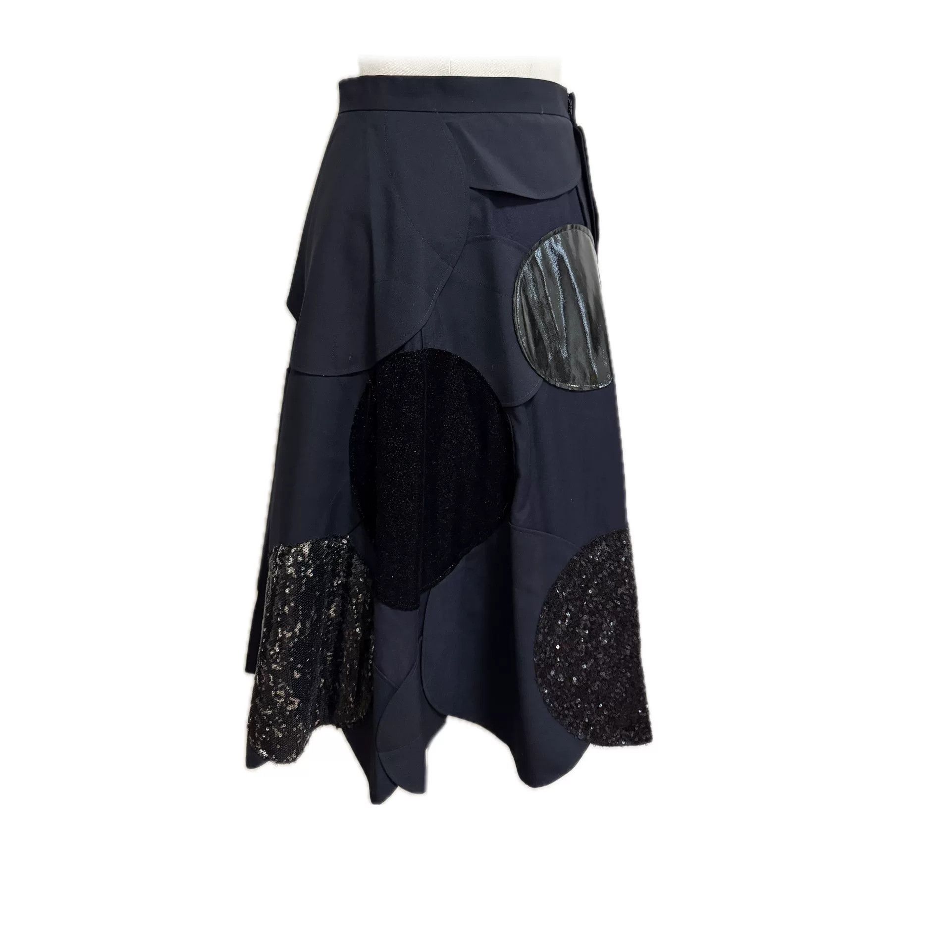 Junya Watanabe junya Watanabe irregular patchwork midi skirt Size US 26 / EU 42 - 1 Thumbnail