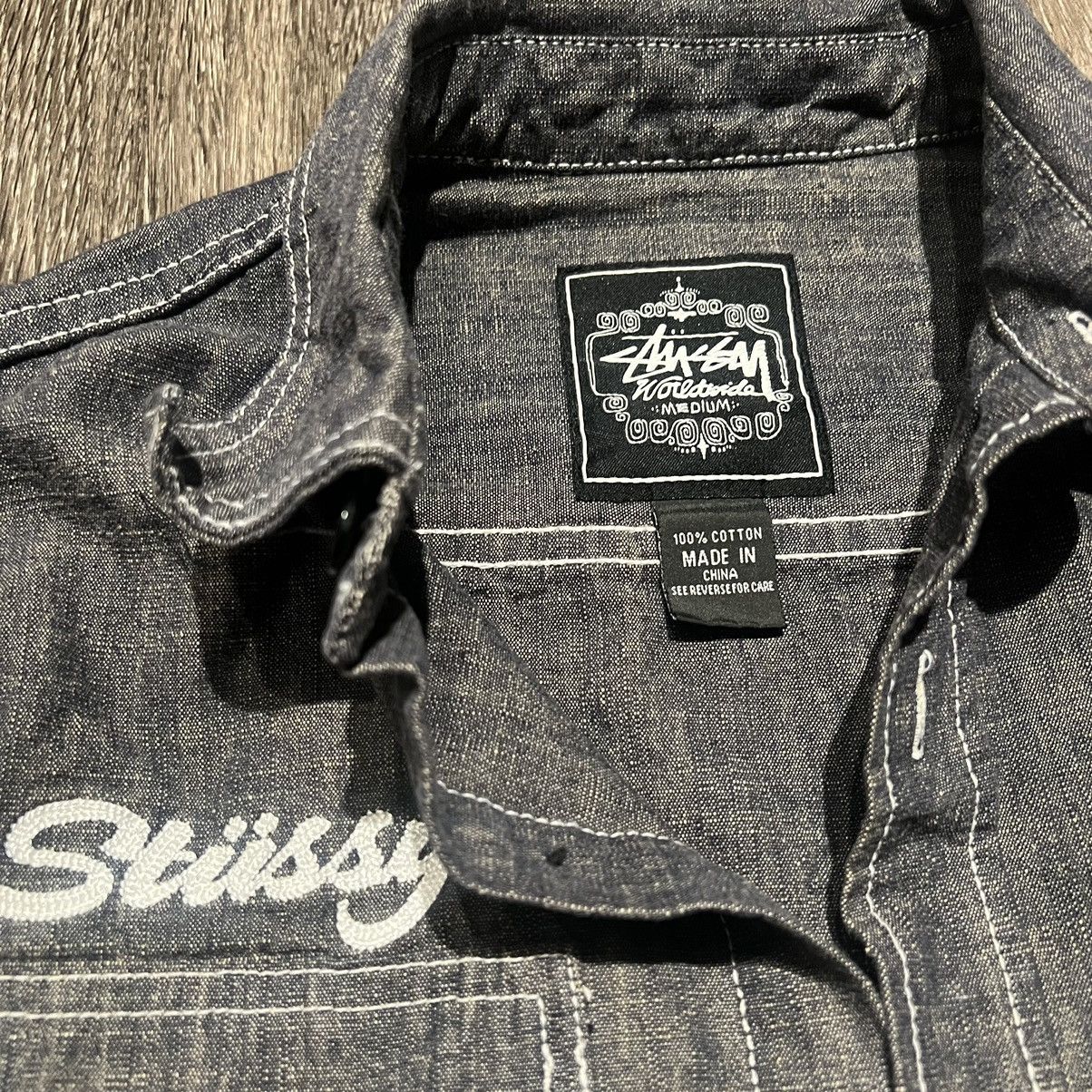 Stussy × Vintage Stüssy Chainstitched Denim Shirt Size US M / EU 48-50 / 2 - 7 Thumbnail