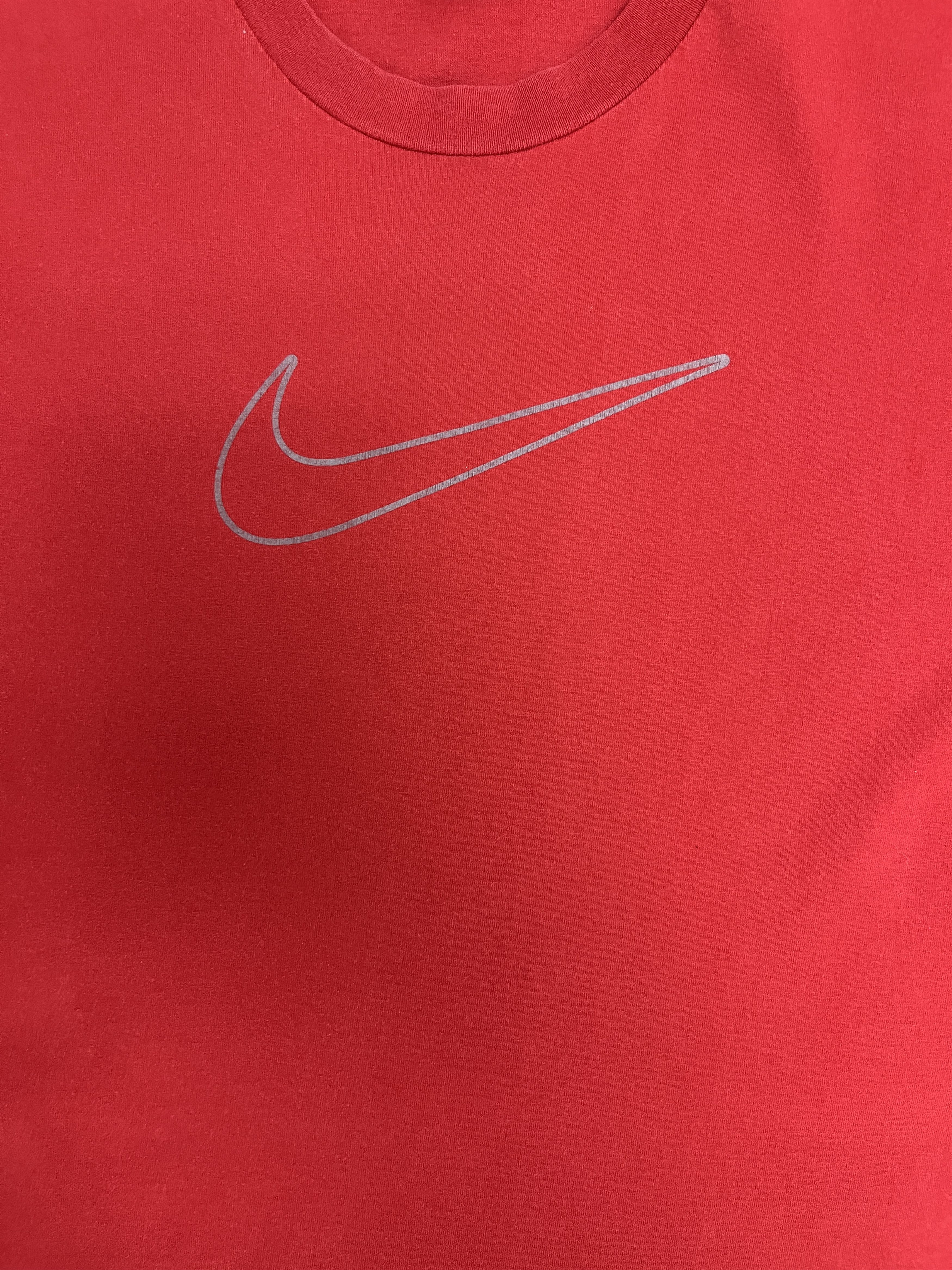 Nike × Vintage Nike Swoosh Vintage Red T-Shirt Tee Size US XL / EU 56 / 4 - 2 Thumbnail