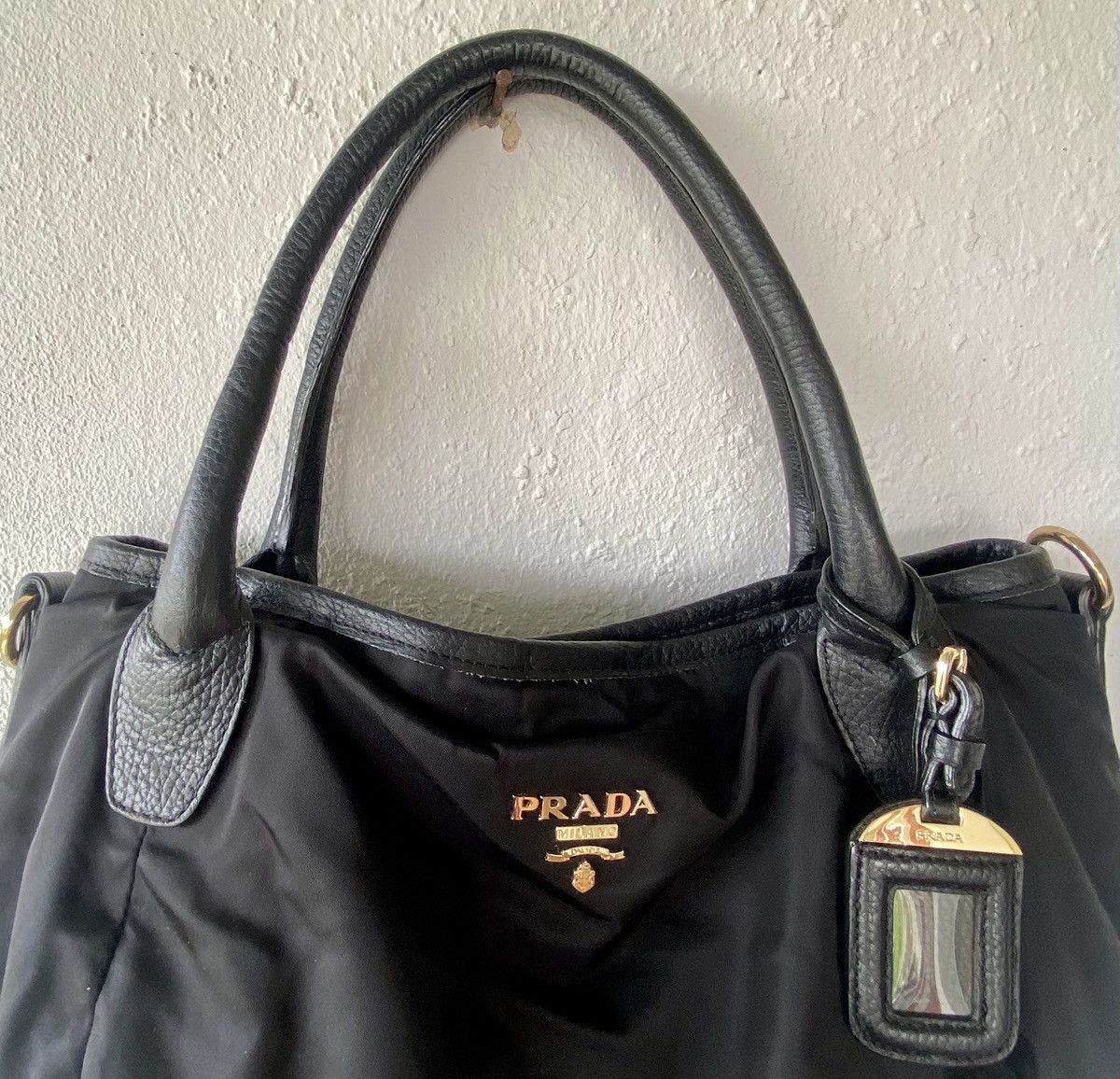 Prada PRADA Made In Italy Shoulder Bag material Leather and nylon Size ONE SIZE - 3 Thumbnail