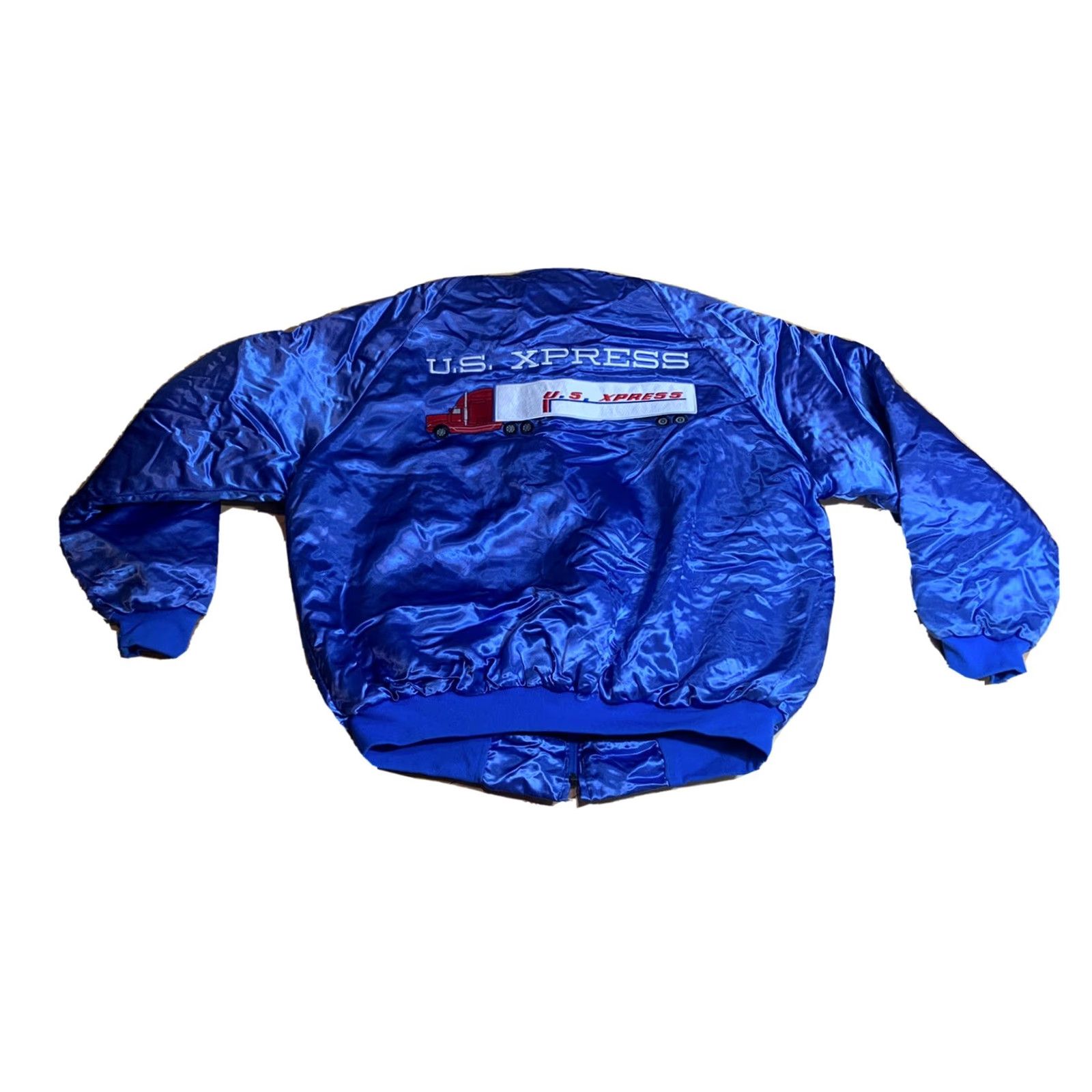 Express VINTAGE Westark Satin Puffer Jacket Adult Large Blue 90s Mens Size US L / EU 52-54 / 3 - 2 Thumbnail