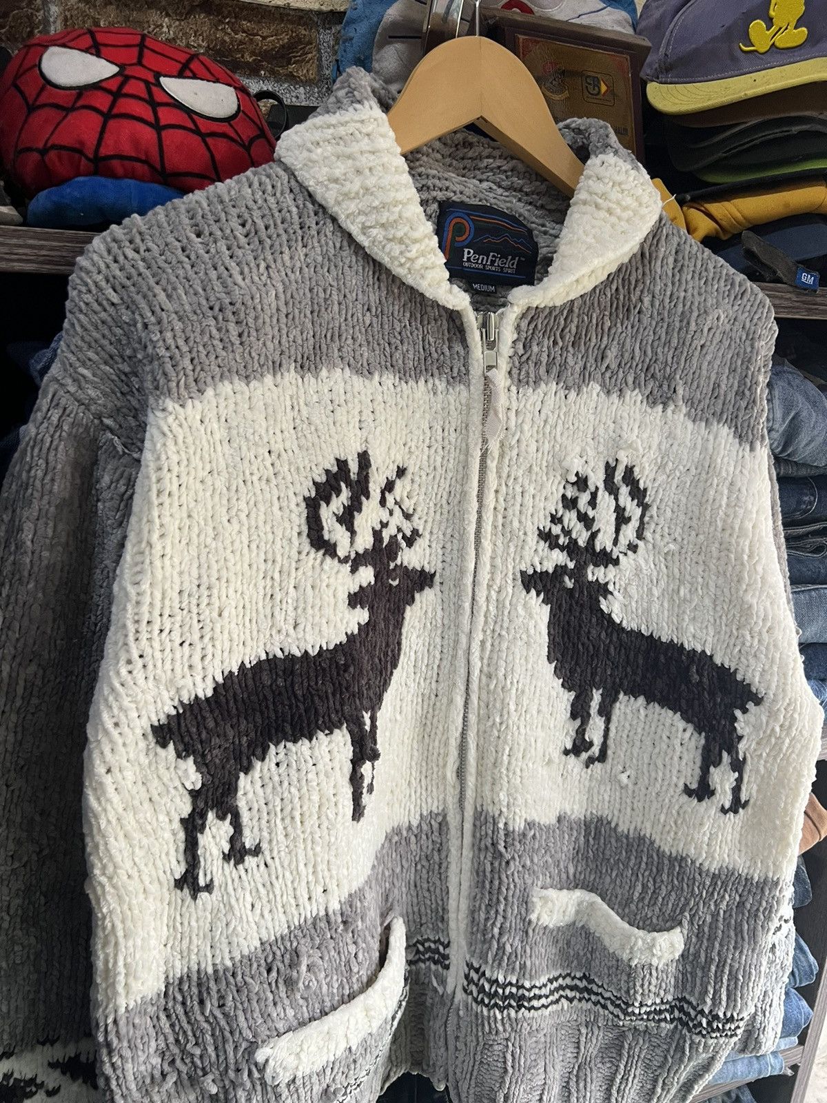 Penfield 🔥Distressed Penfield Deer Cable Knit Zipper Jacket Size US M / EU 48-50 / 2 - 6 Thumbnail