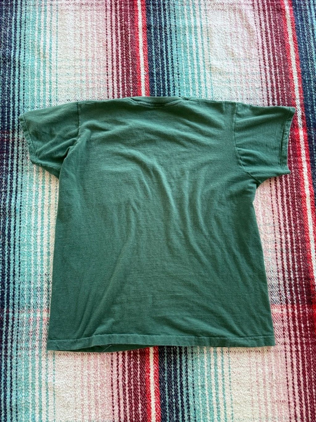 Fruit Of The Loom 70s Fruit of the Loom Green Selvedge Pocket Tee L Size US L / EU 52-54 / 3 - 3 Thumbnail