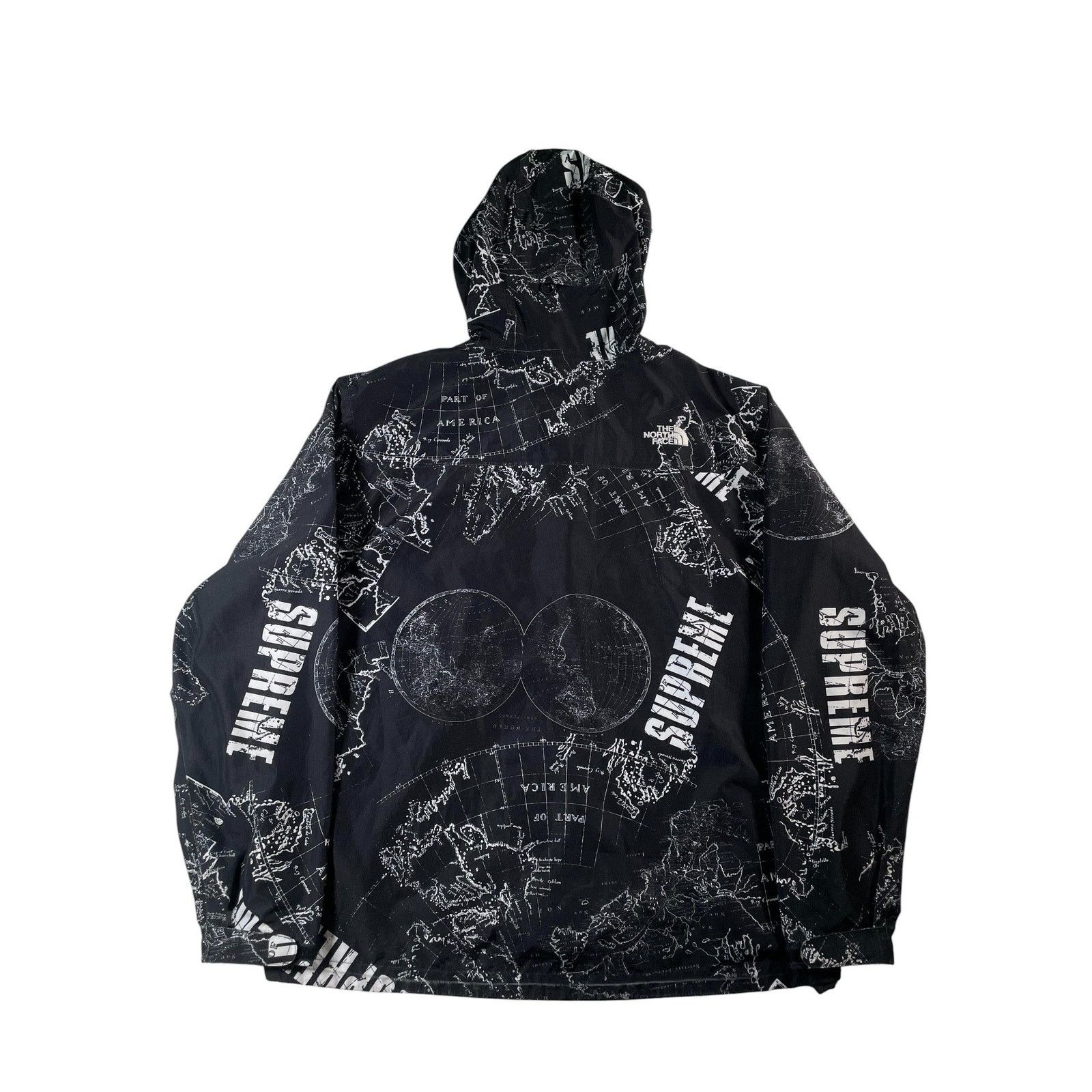 Supreme Supreme 'TNF Maps' Black Windbreaker Size L / US 10 / IT 46 - 2 Thumbnail