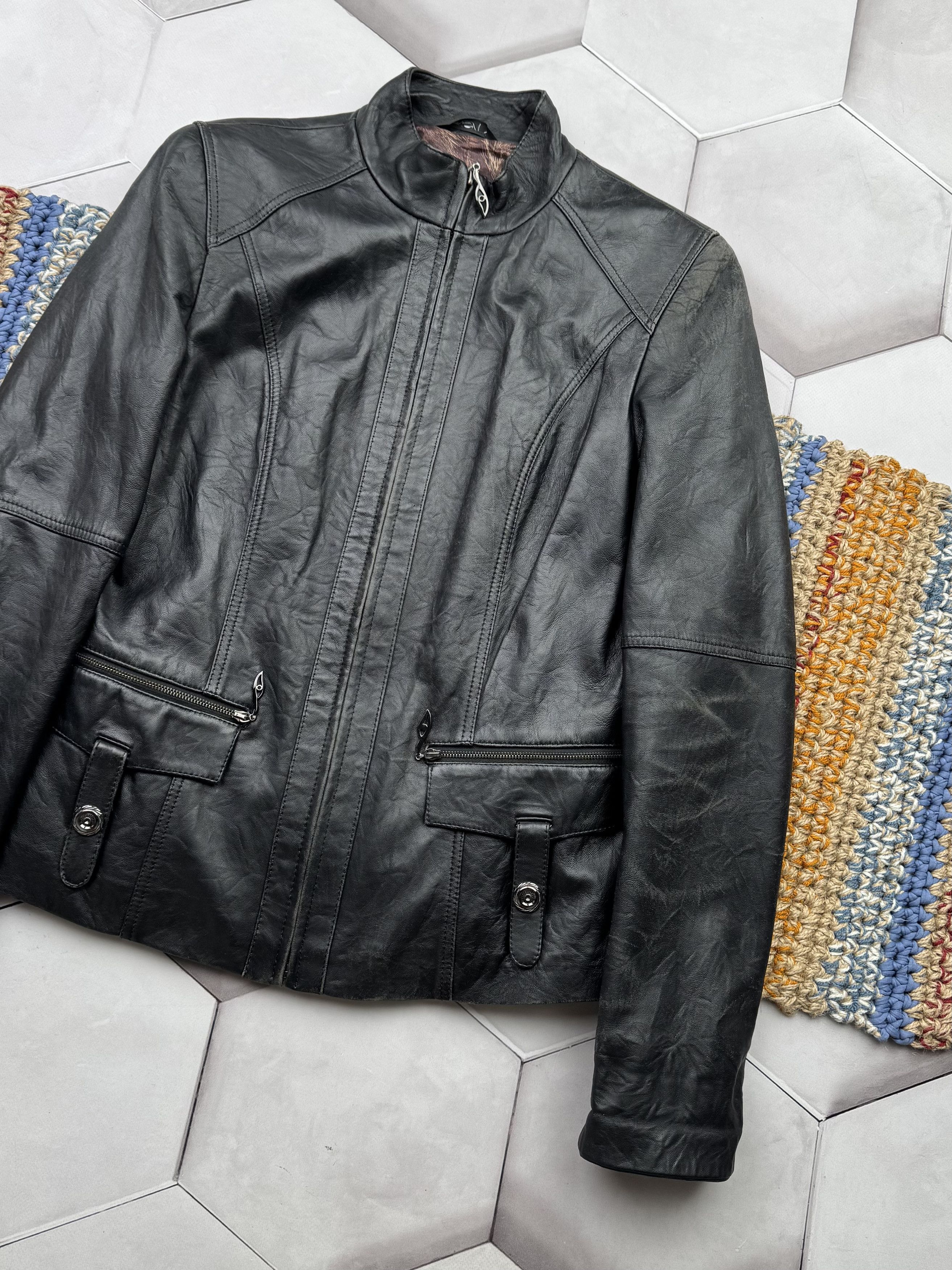 Vintage Vintage Leather Jacket With Straps Size S / US 4 / IT 40 - 3 Thumbnail