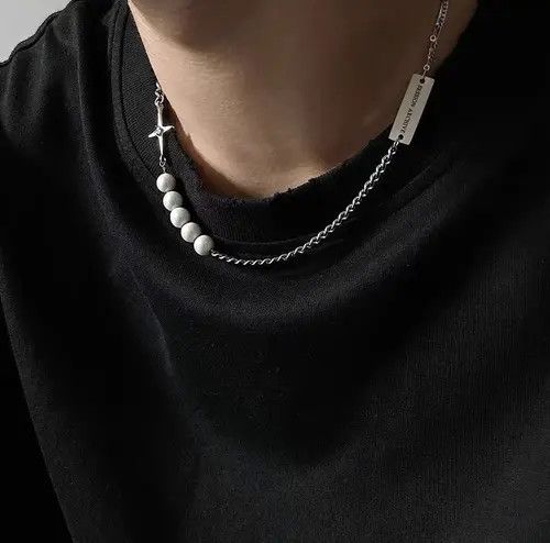 Designer × Vintage Retro reflective pearl necklace Size ONE SIZE - 1 Thumbnail