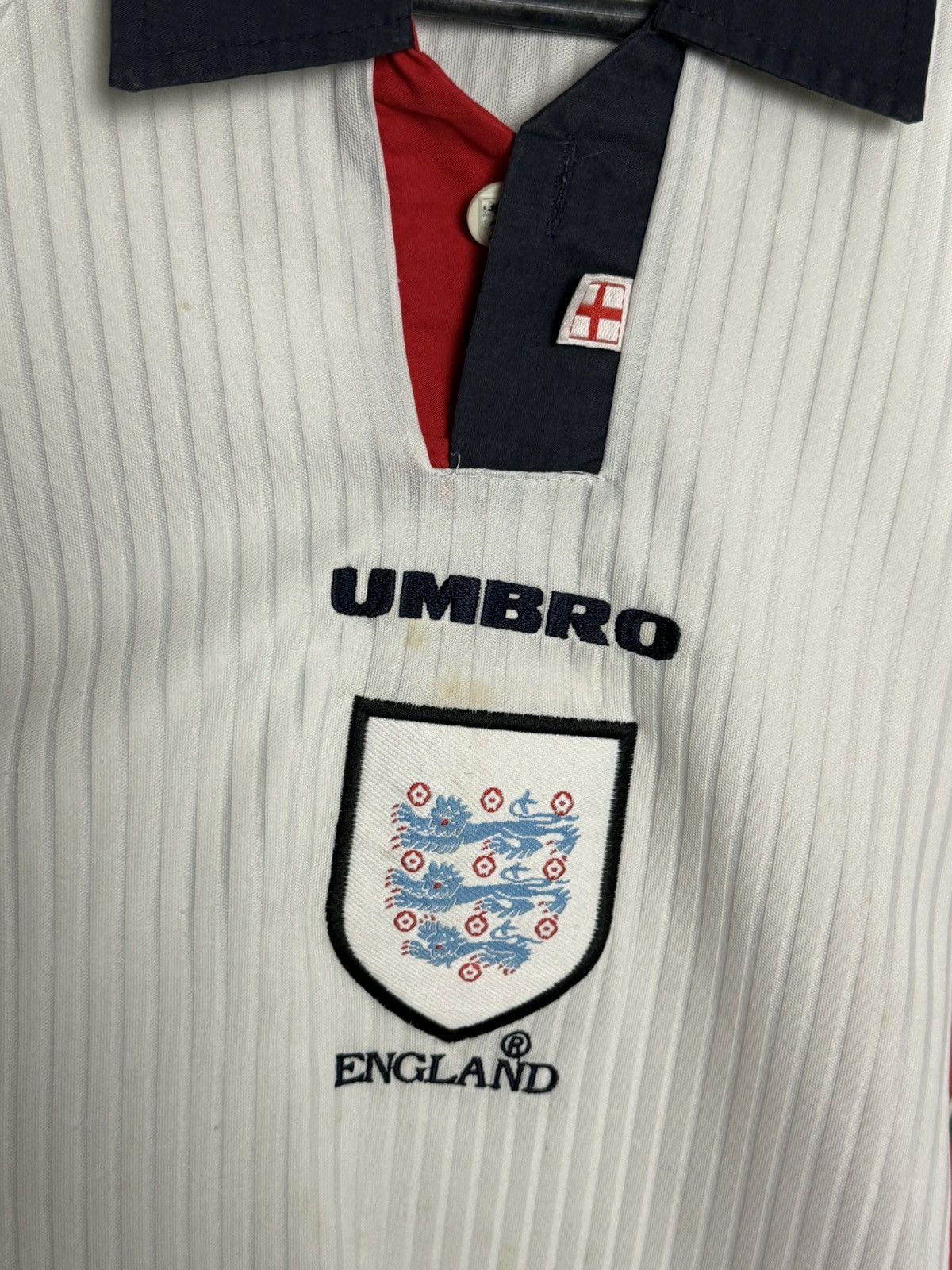 Umbro KIDS England National Team 97/99 Home Football Jersey Shirt Size US XS / EU 42 / 0 - 3 Thumbnail