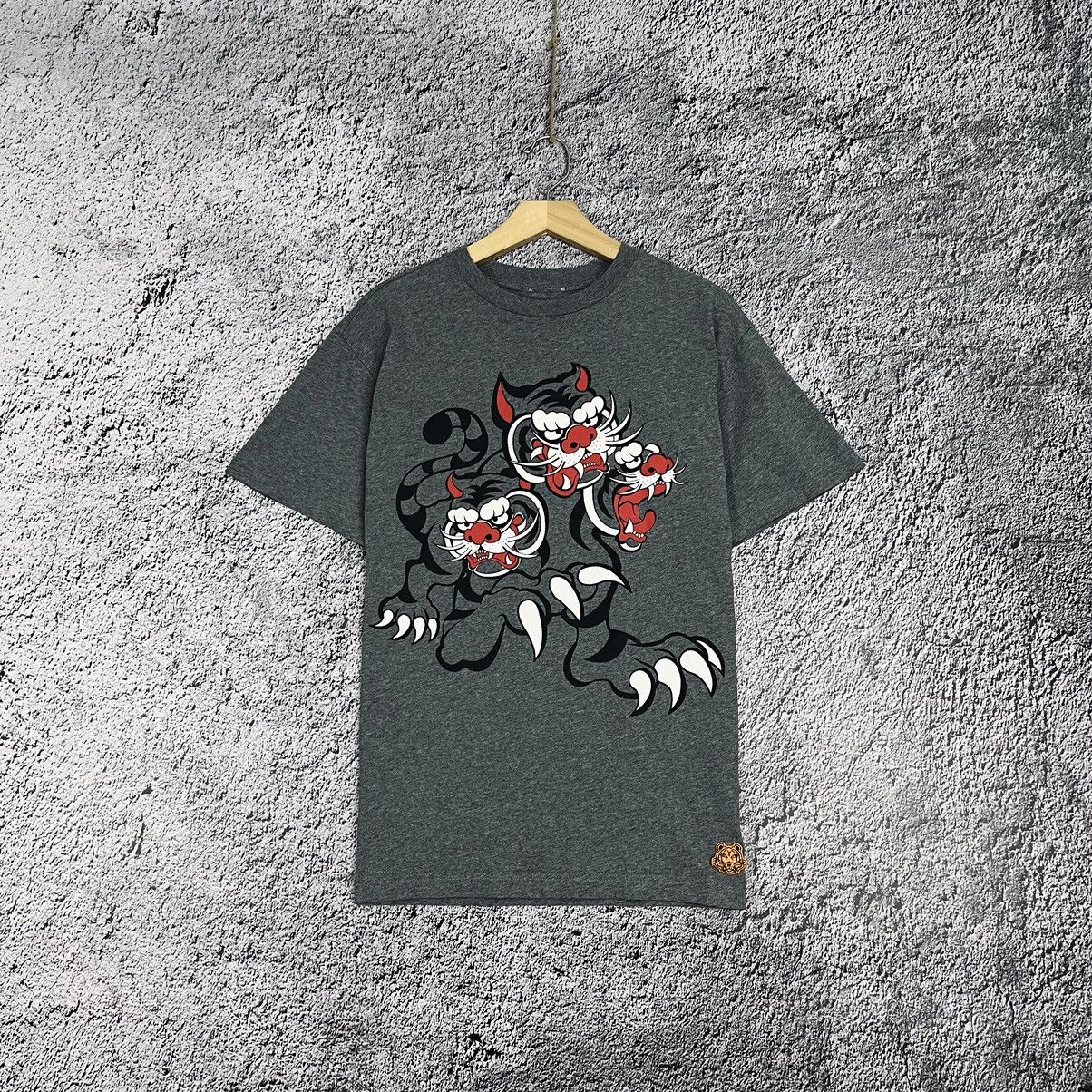 Japanese Brand × Kansai Yamamoto × Kenzo KENZO x Kansai Yamamoto Three Tigers Hieroglyph Printed Tee Size US S / EU 44-46 / 1 - 1 Thumbnail