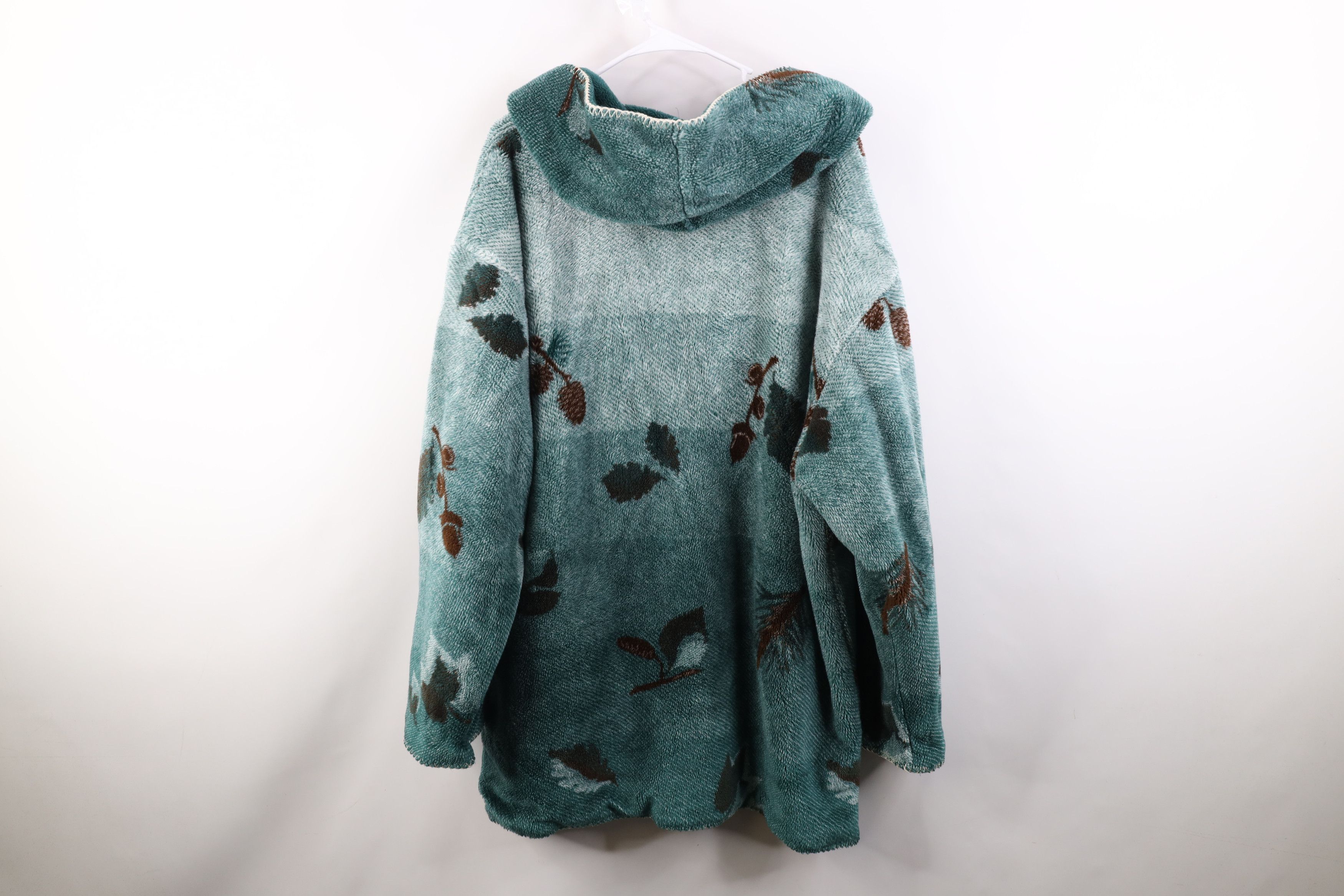 Vintage Vintage 90s Reversible Leaf Acorn All Over Print Jacket Size XL / US 12-14 / IT 48-50 - 9 Thumbnail