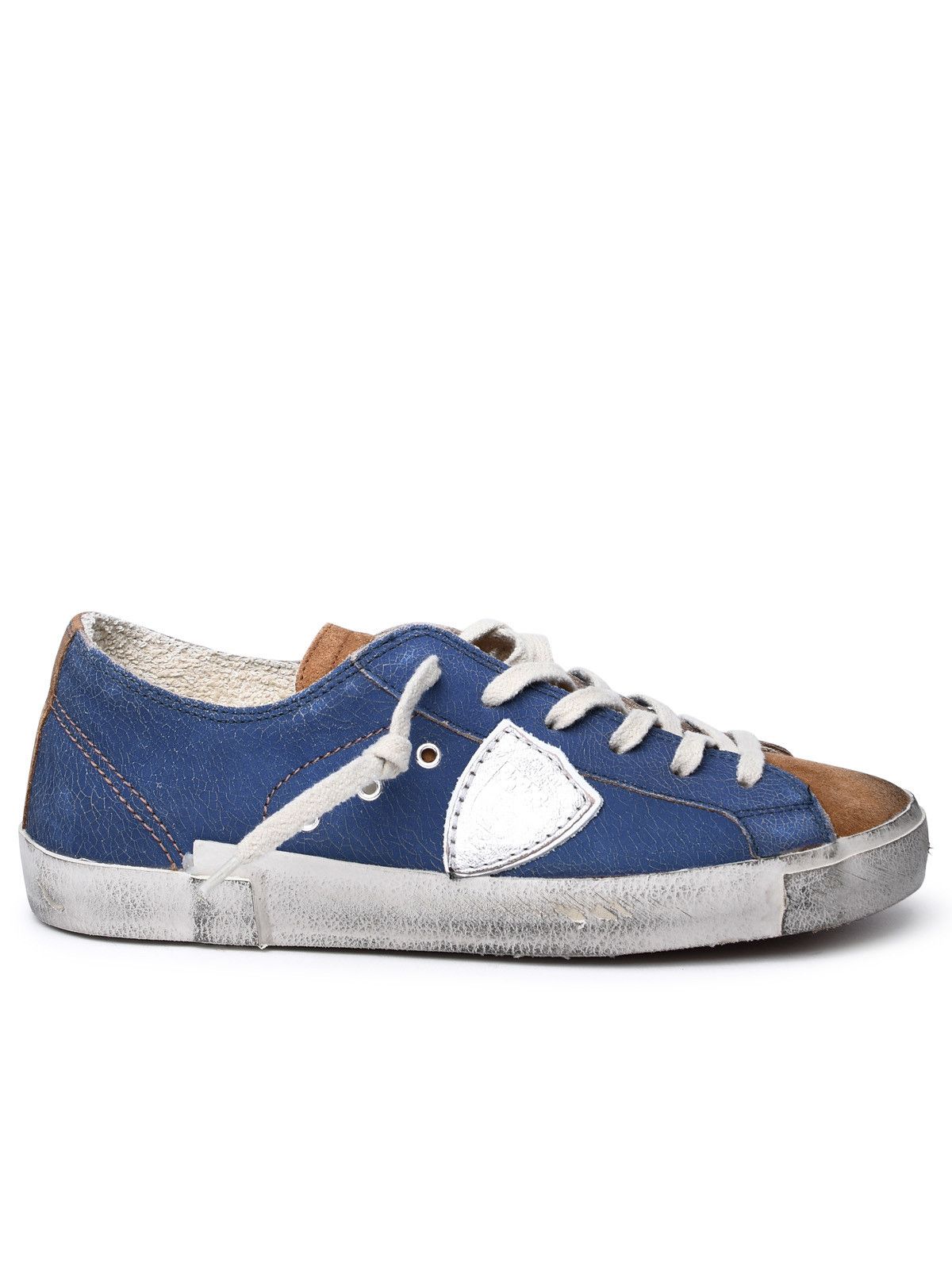 image of Philippe Model Blue Leather Sneakers, Men's (Size 12)