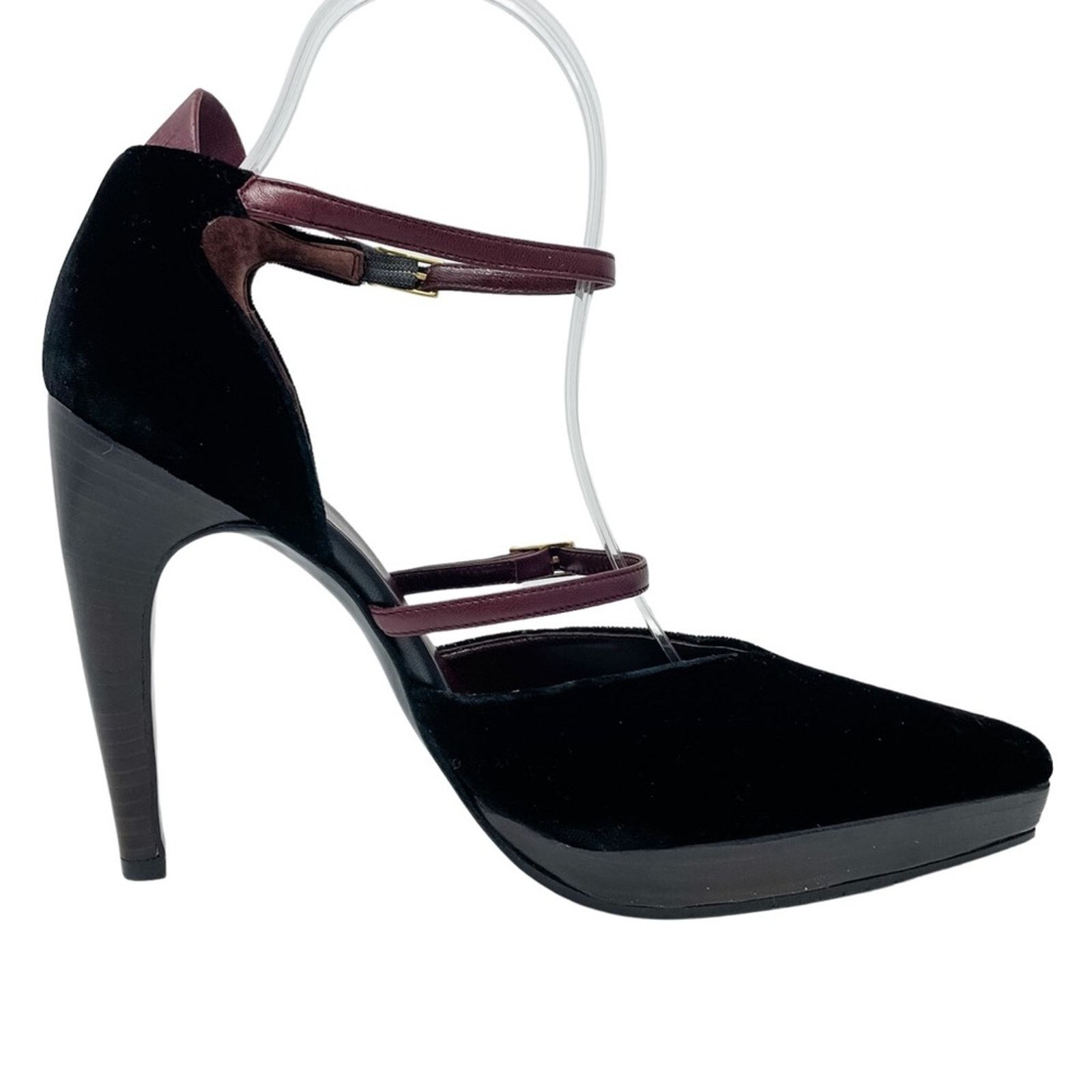 Chanel Chanel Vintage Point Toe Velvet & Wood High Heels 38/US 7 Size US 8 / IT 38 - 9 Thumbnail