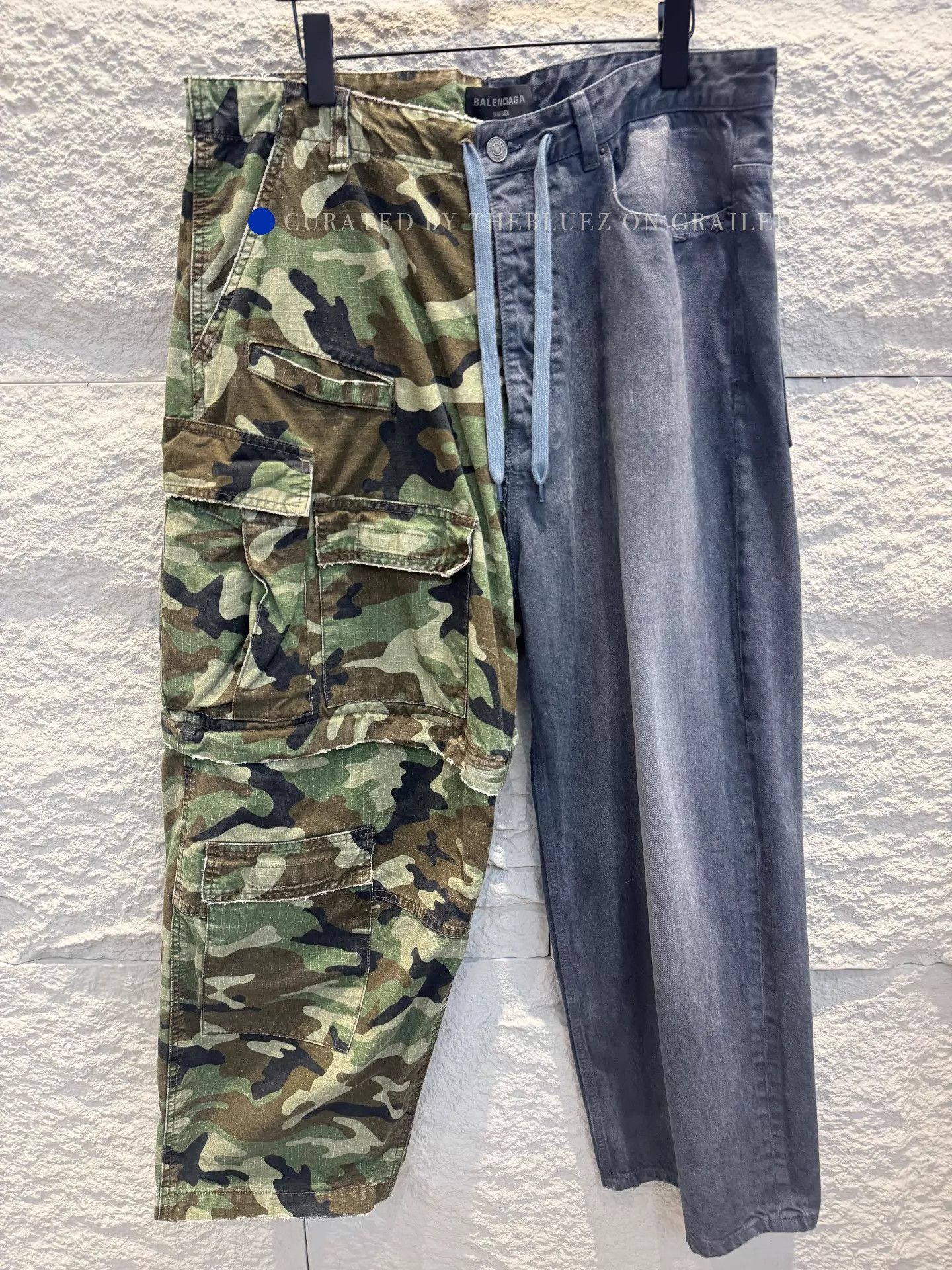 Balenciaga Color Blocked Cargo Pants Size US 30 / EU 46 - 1 Thumbnail