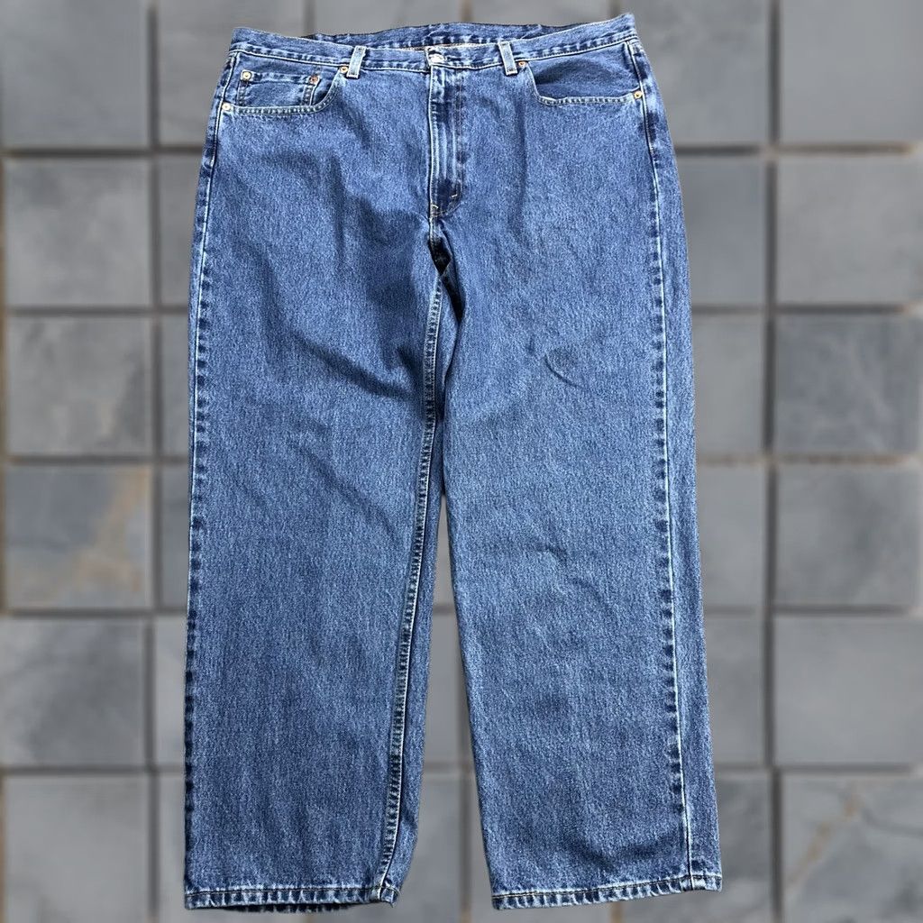 Levi's Levi's 550 Jeans Mens 42x30 Blue Medium Wash Relaxed Tapered Denim Pants Classic Size US 42 / EU 58 - 1 Thumbnail