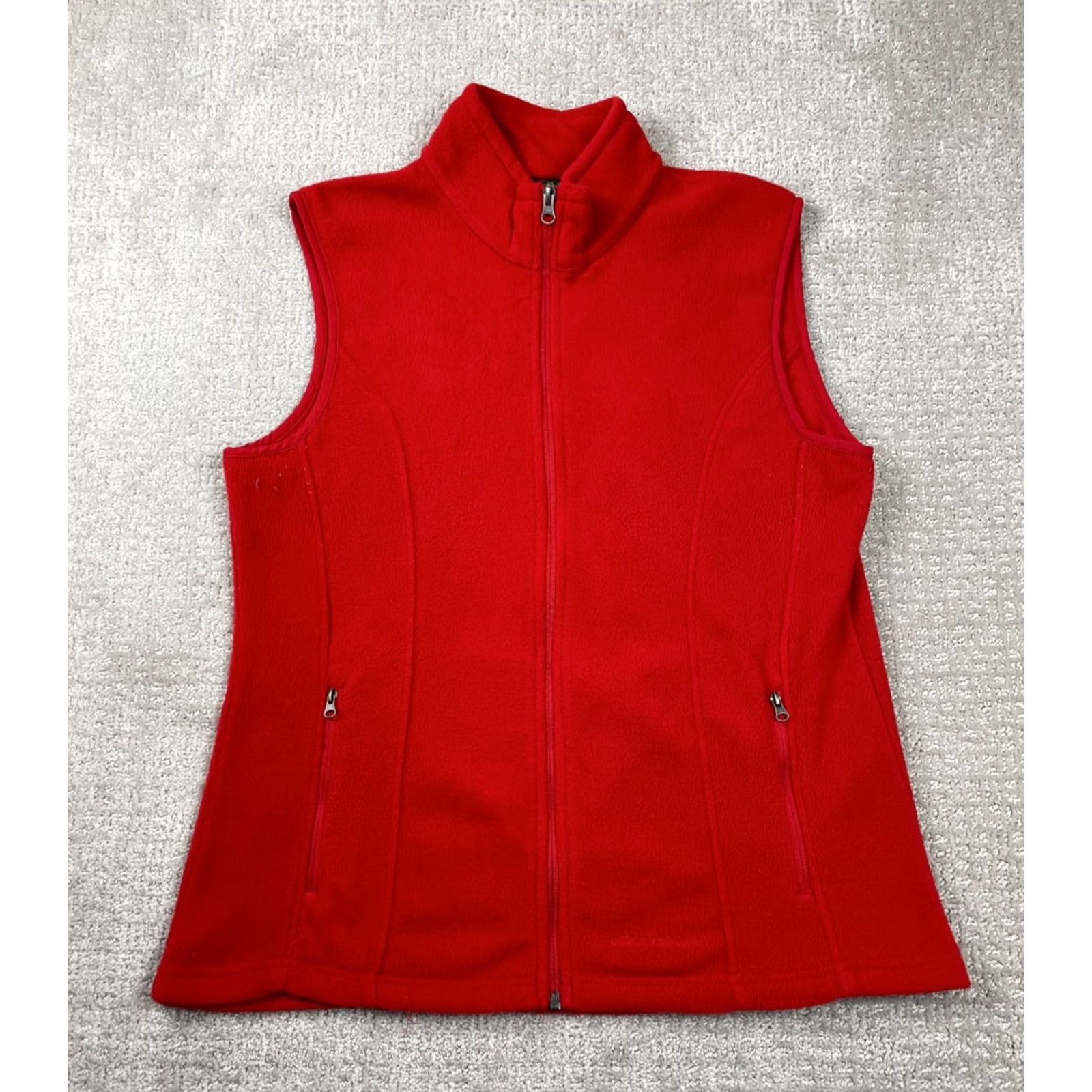 Eddie Bauer Eddie Bauer Vest Womens Large Cherry Red Fleece Full Zip Lightweight Outdoors Size L / US 10 / IT 46 - 2 Thumbnail