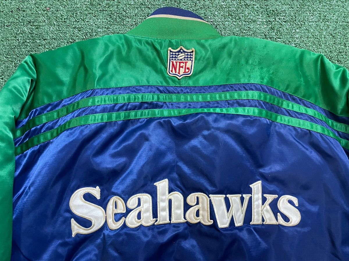 Starter Vintage 1990s Seattle Seahawks starter satin Jacket Size US L / EU 52-54 / 3 - 4 Thumbnail