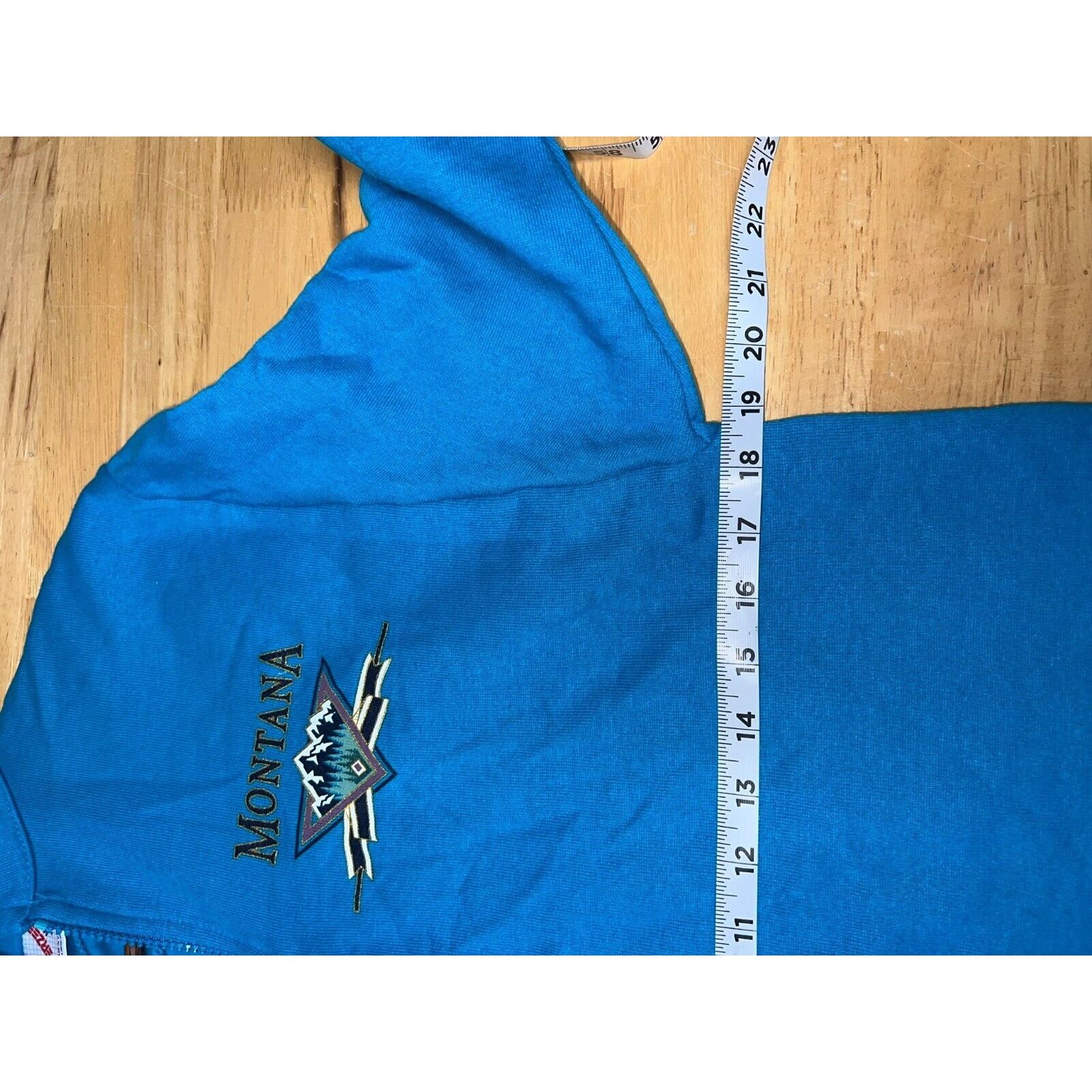 Jerzees Vintage Montana Sweatshirt 1/4 Zip Blue Crewneck 90s M Size US M / EU 48-50 / 2 - 9 Thumbnail