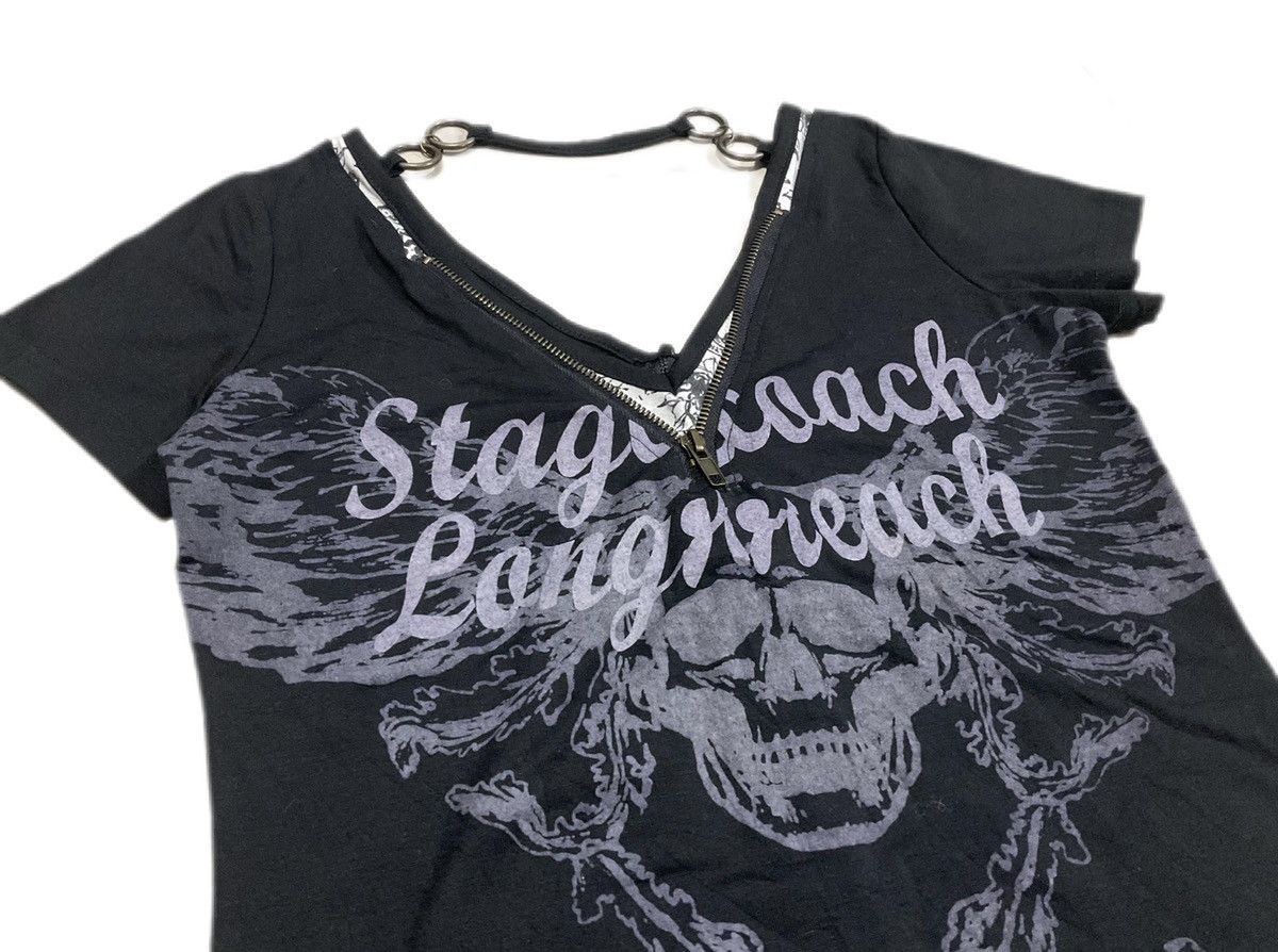 14th Addiction × Hysteric Glamour × If Six Was Nine 🔥Sick Y2K Japanese Goth Double Layer Skull Wings Zipper Tee Size US S / EU 44-46 / 1 - 2 Thumbnail