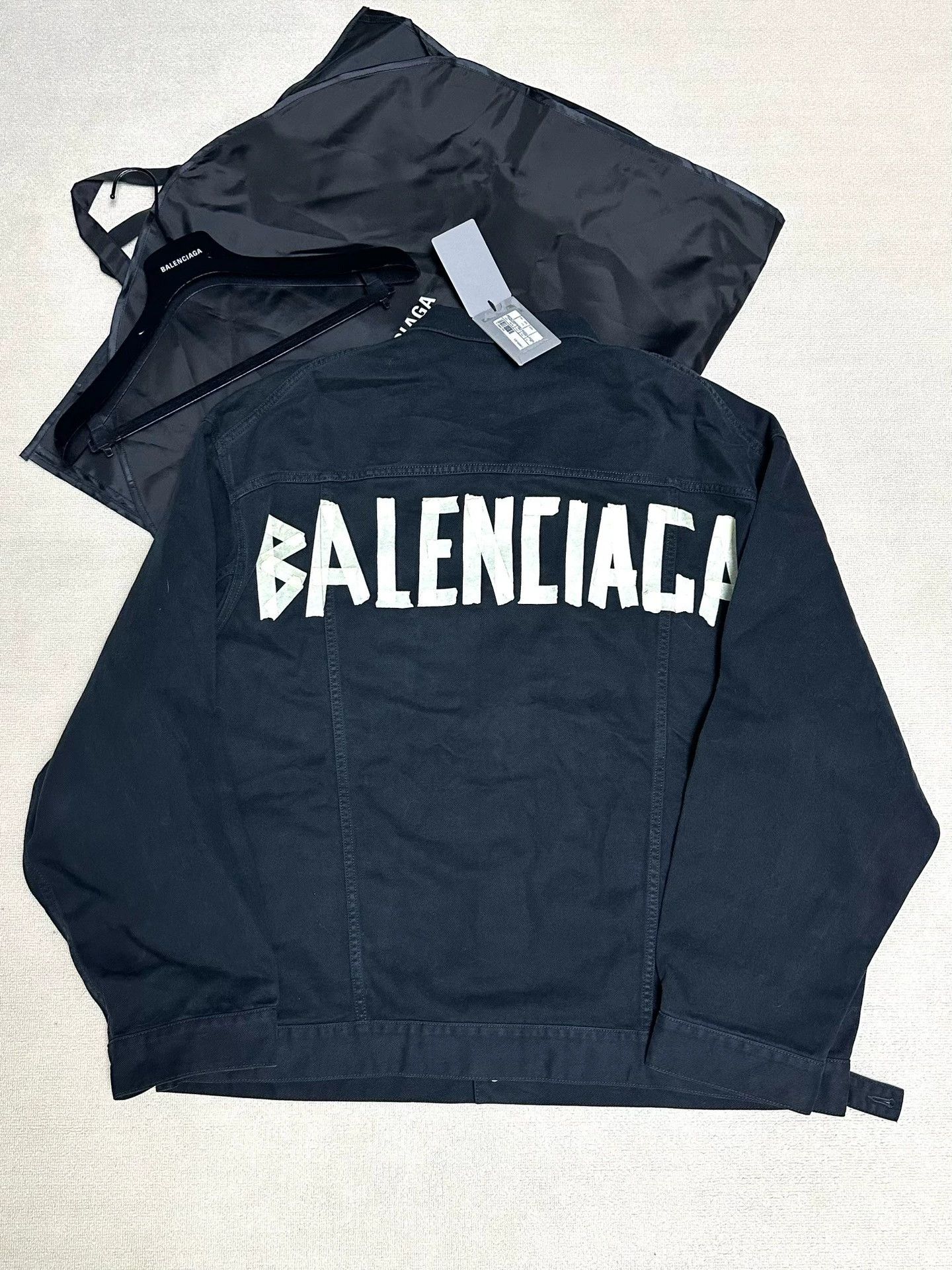 Balenciaga Balenciaga 23ss adhesive tape TAPE TYPE embossed paper logo denim jacket Size US L / EU 52-54 / 3 - 1 Thumbnail
