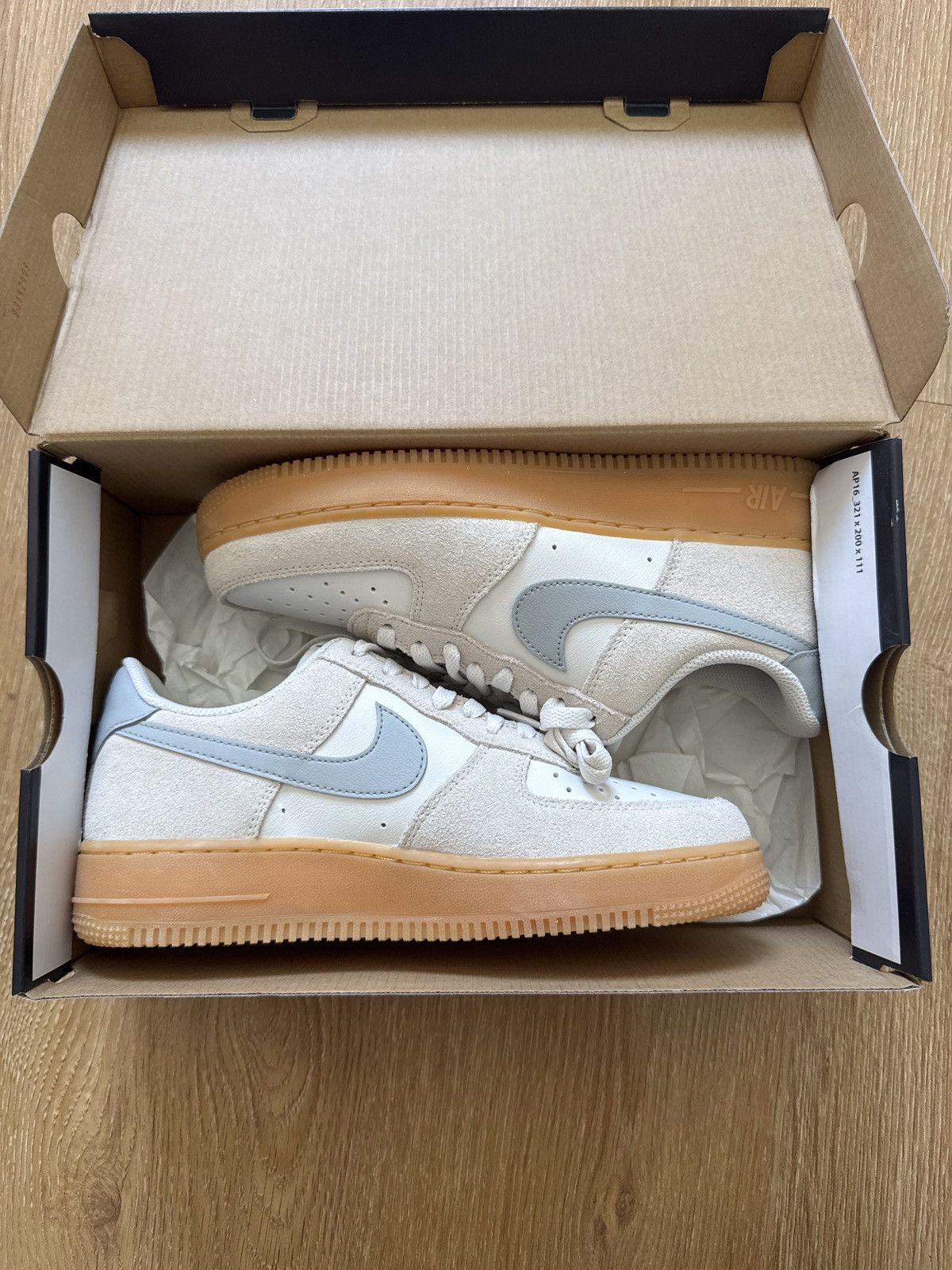 Nike nike air force 1 nude/white color Size US 7.5 / EU 40-41 - 1 Thumbnail