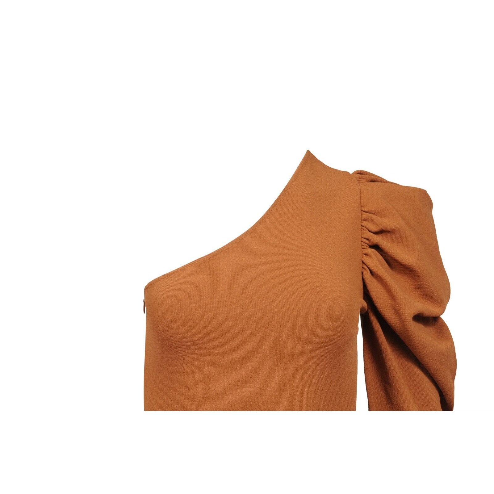 Stella McCartney Ruched Shoulder Midi Dress Size 42 Brown Size M / US 6-8 / IT 42-44 - 3 Thumbnail