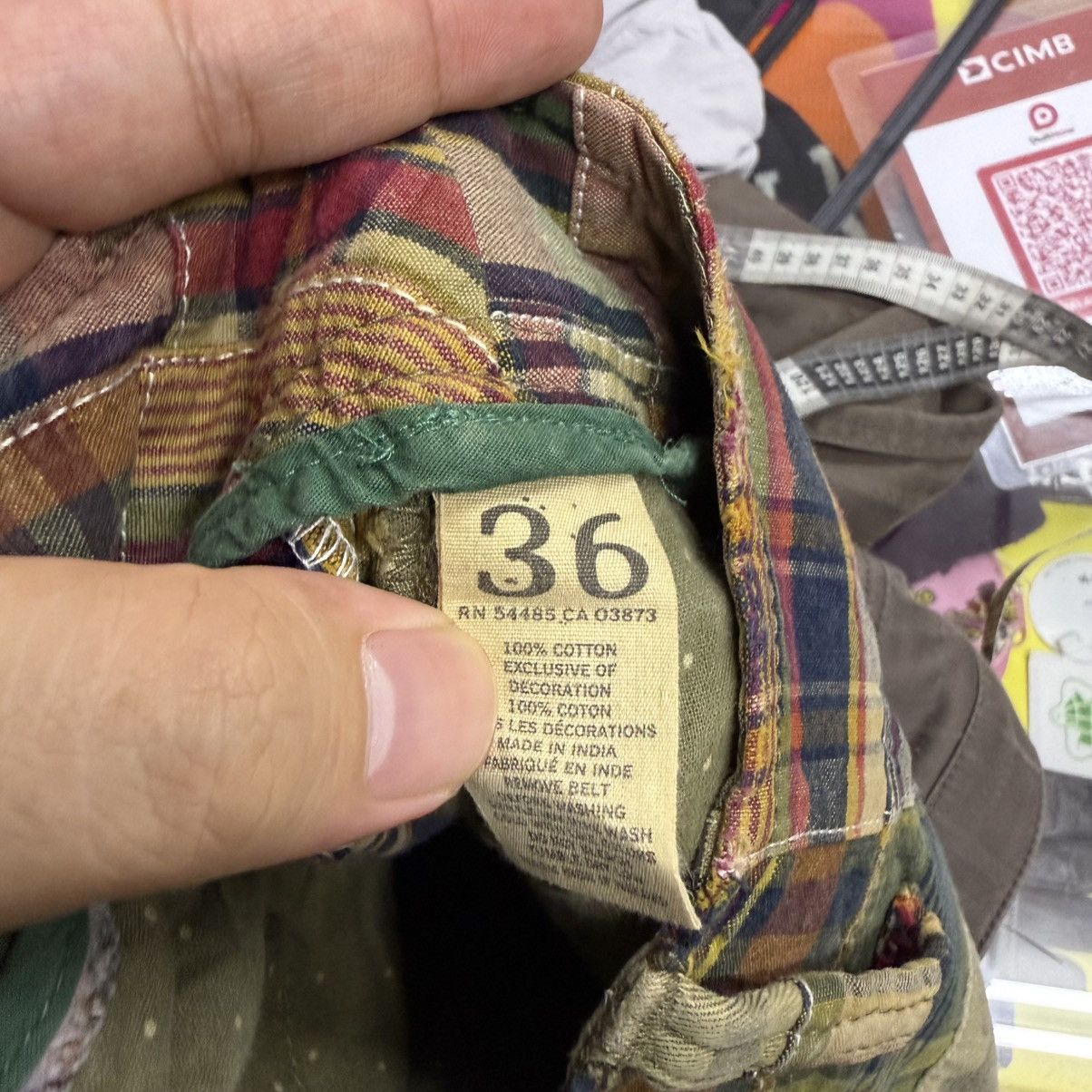 American Eagle Outfitters American Eagle Patchwork Madras Plaid Camo Jorts Size US 38 / EU 54 - 8 Thumbnail