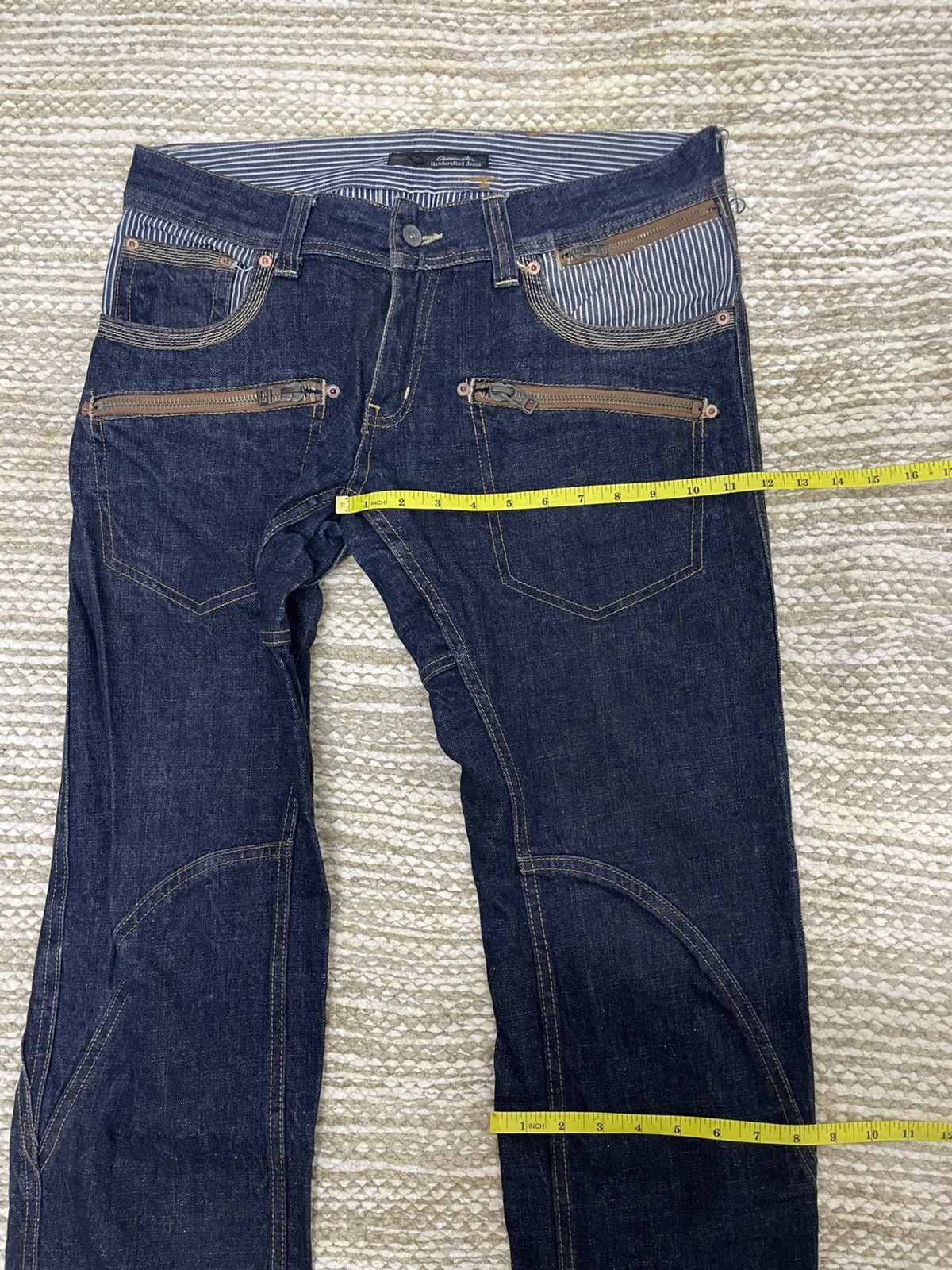 2120 Handcrafted 🔥Rare🔥Dominate Handcrafted Multi pocket Denim Jeans Size US 35 - 11 Thumbnail