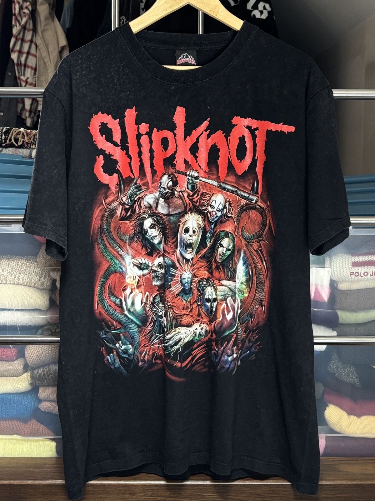 Vintage Slipknot Vintage Heavy Metal Band Rock Tees Rare Print Size US XL / EU 56 / 4 - 1 Thumbnail