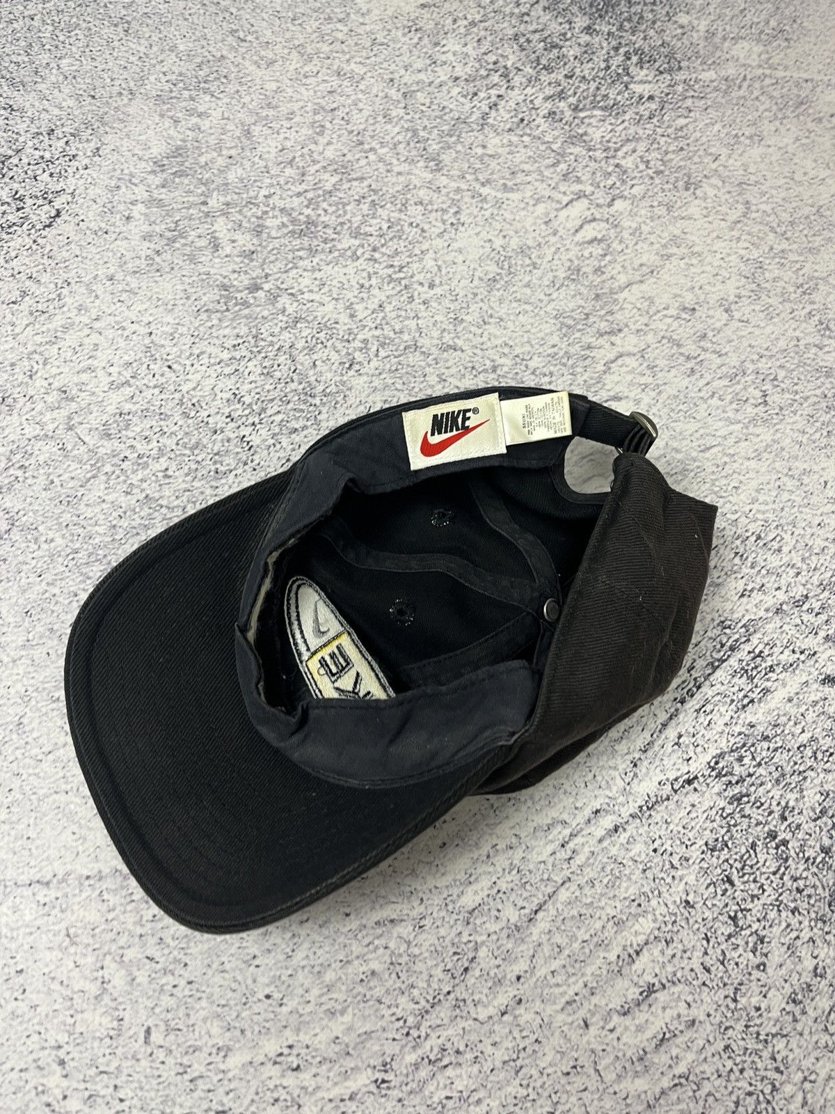 Nike × Vintage Vintage Nike Big Embroidered Logo Faded Cap Hat Rare Size ONE SIZE - 4 Thumbnail