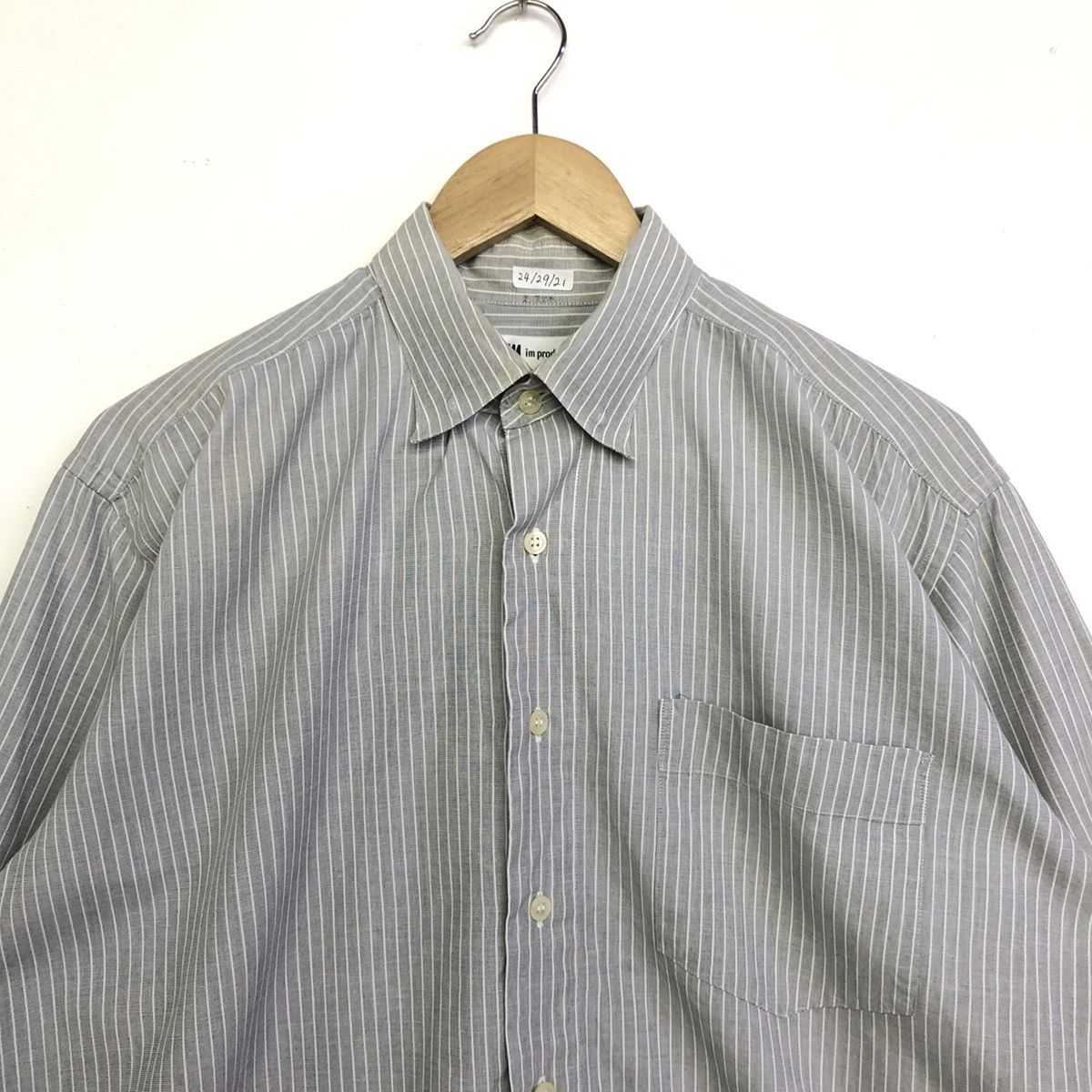 Issey Miyake × Japanese Brand × Vintage Vintage Issey Miyake IM product Stripe Button Shirt Size US M / EU 48-50 / 2 - 3 Thumbnail